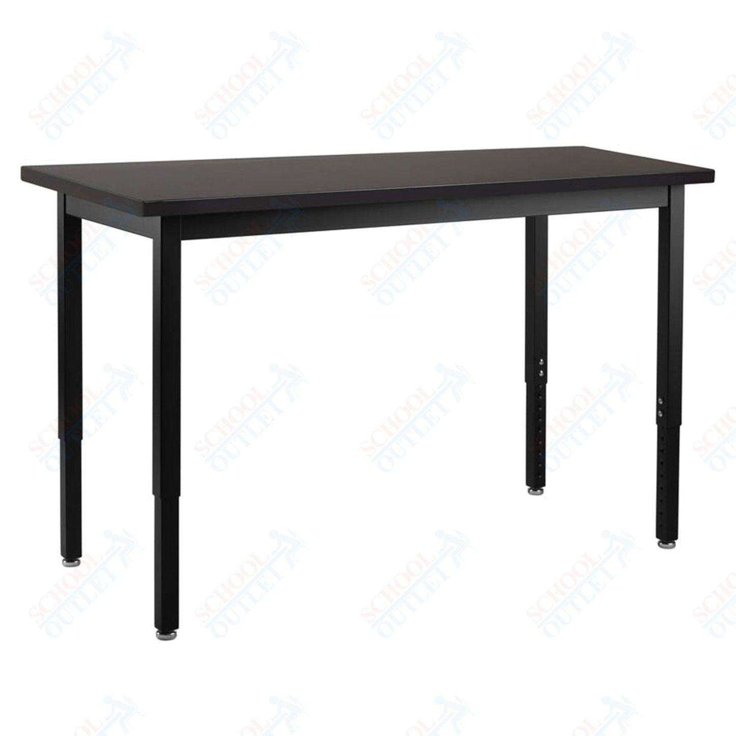NPS Height Adjustable Steel Science Lab Table, 24" X 54", Steel Legs (National Public Seating NPS-SLTX-2454)