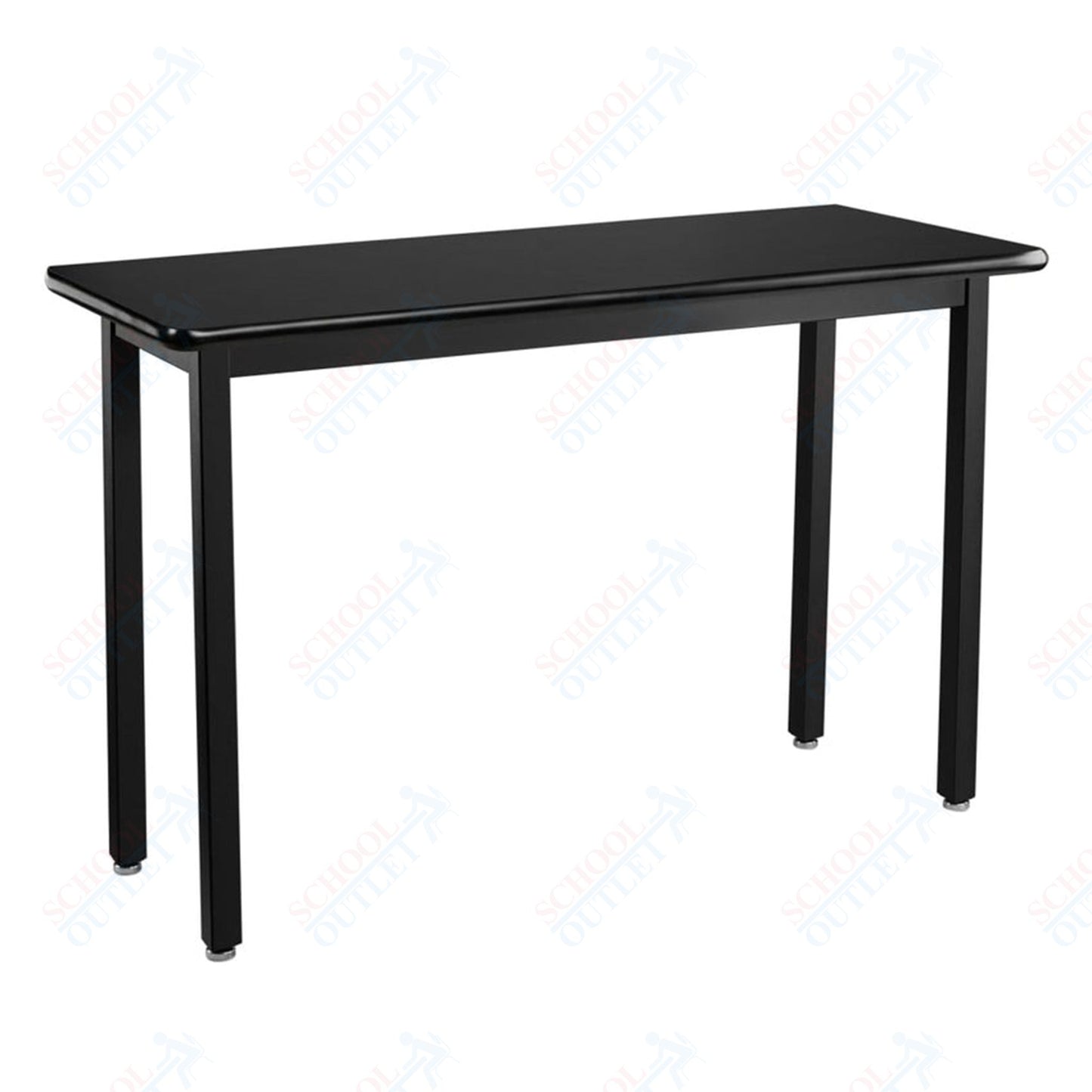 NPS Height Adjustable Science Lab Table, 18" X 48", Steel Legs (National Public Seating NPS-SLTX-1848)