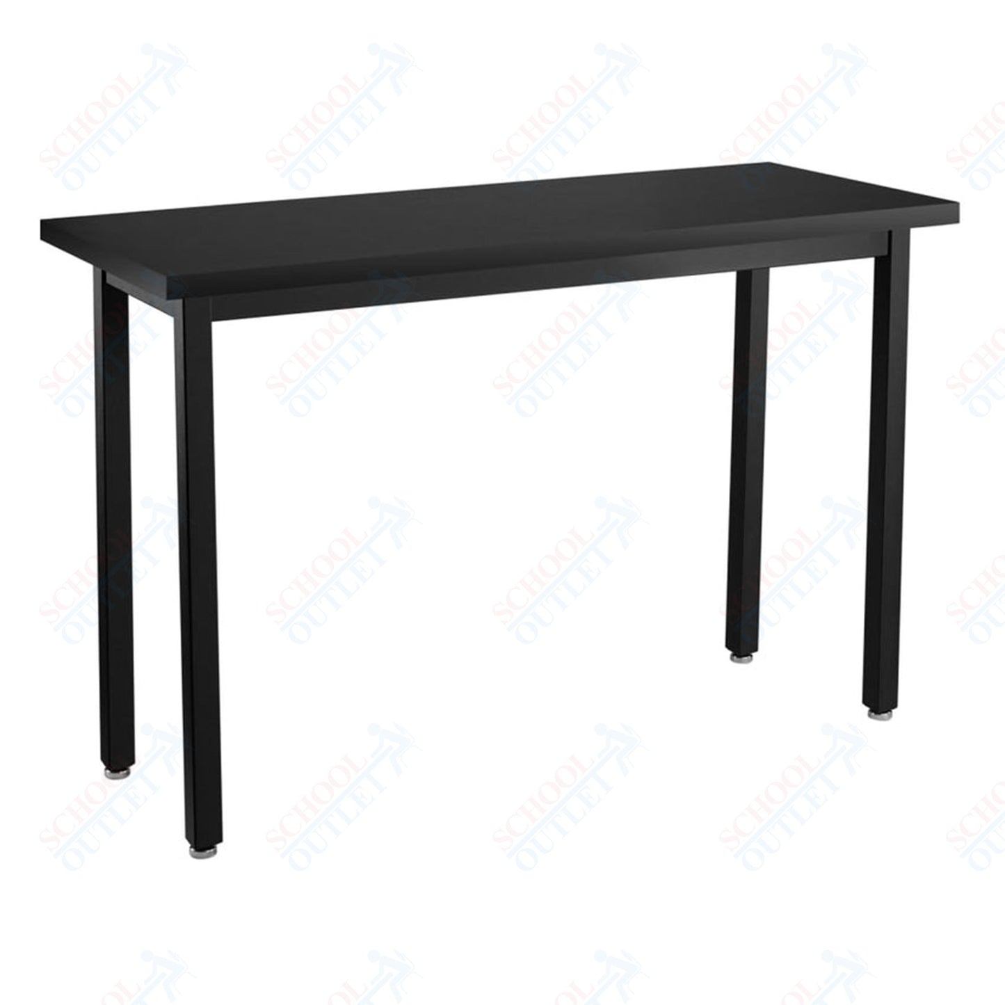 NPS Height Adjustable Science Lab Table, 18" X 48", Steel Legs (National Public Seating NPS-SLTX-1848)