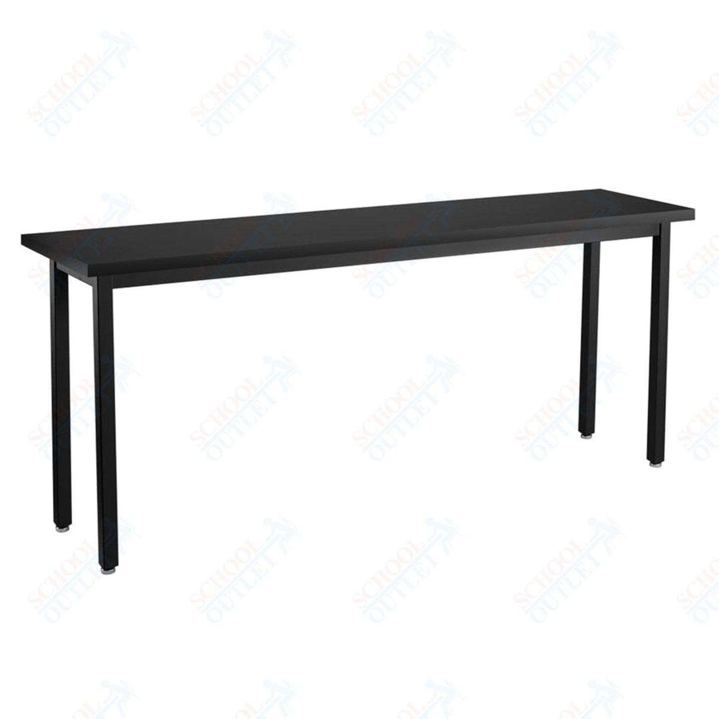 NPS Height Adjustable Science Lab Table, 18" X 84", Steel Legs (National Public Seating NPS-SLTX-1884)