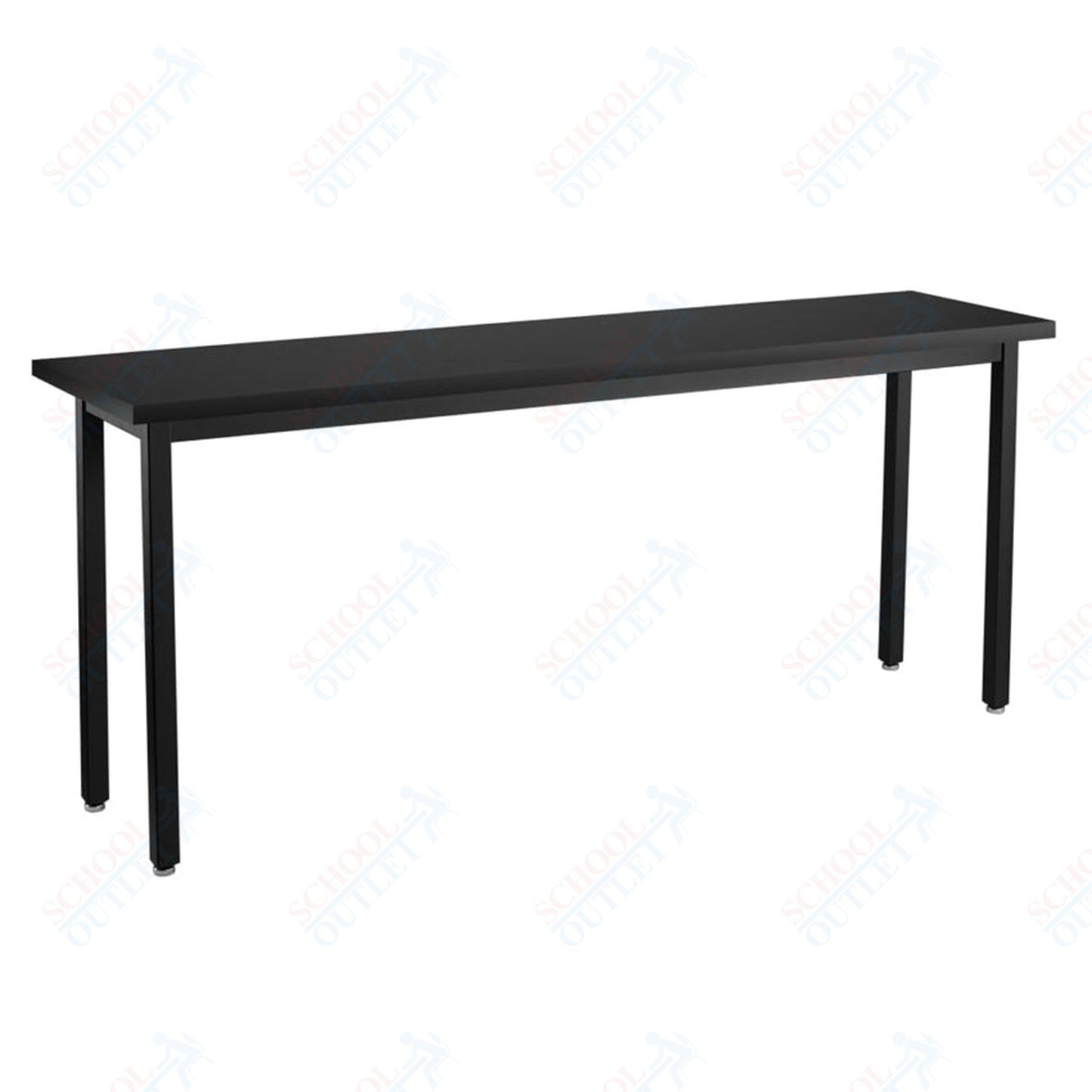 NPS Height Adjustable Science Lab Table, 18" X 84", Steel Legs (National Public Seating NPS-SLTX-1884)