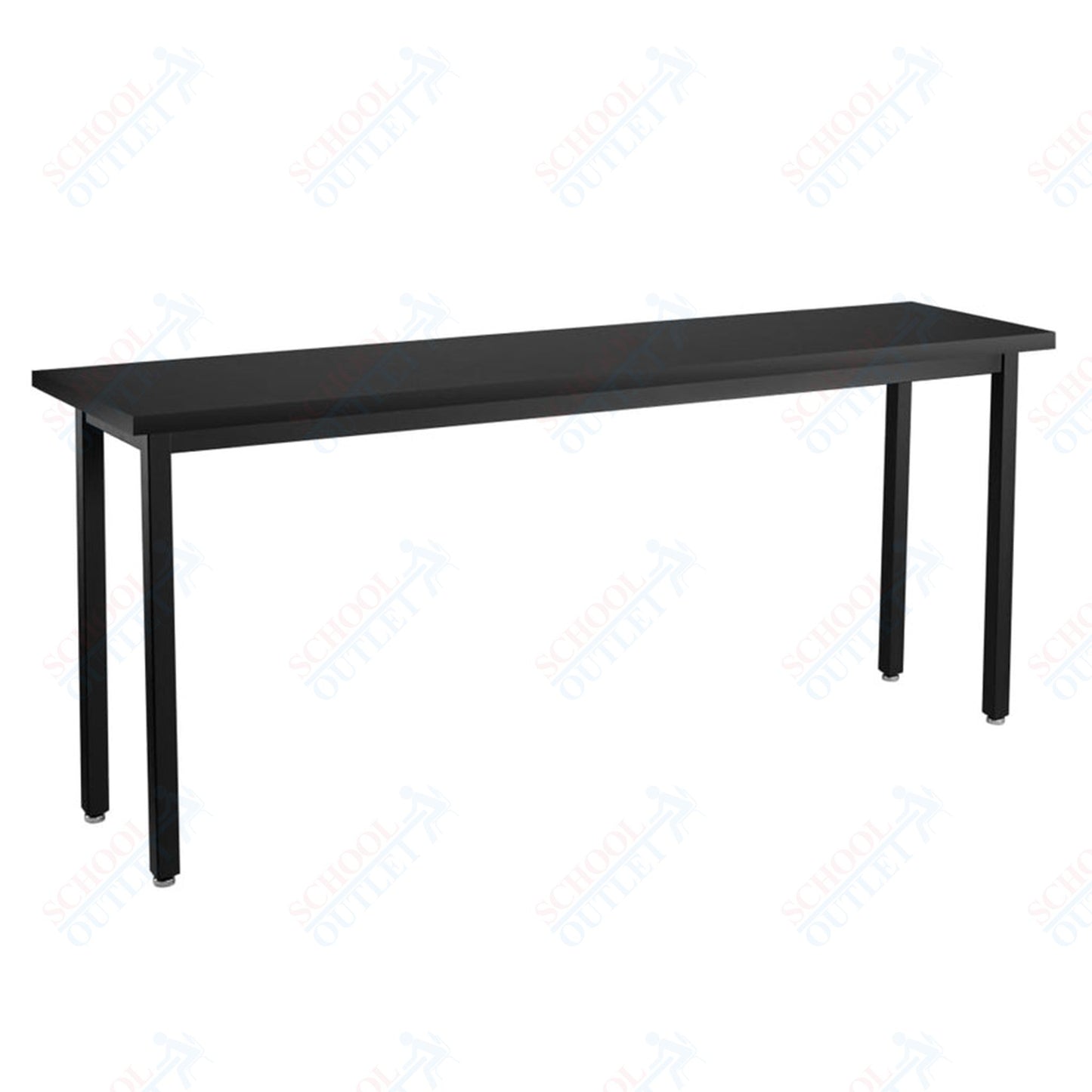 NPS Height Adjustable Science Lab Table, 18" X 96", Steel Legs (National Public Seating NPS-SLTX-1896)
