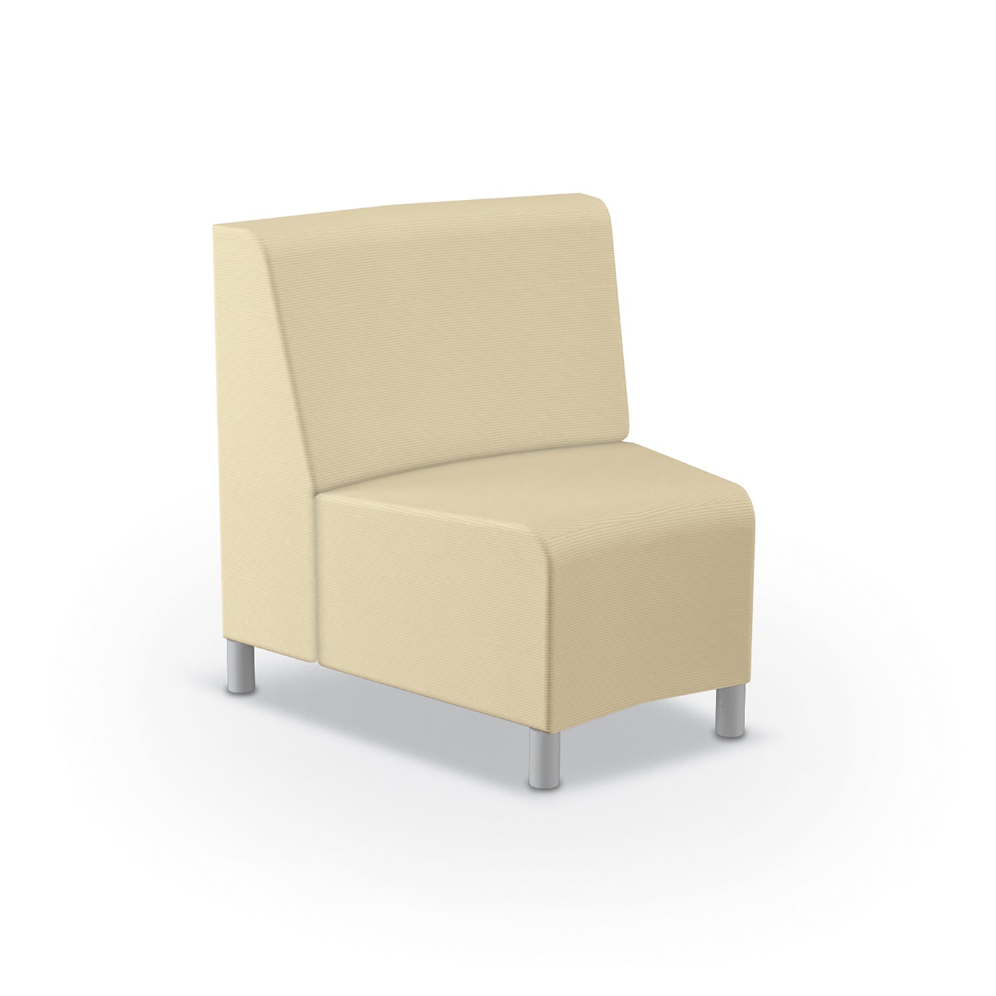 Mooreco Phoeby Outdoor Soft Seating - Inside Curve Chair No Arm - 18" Seat Height (PBA5N1L)