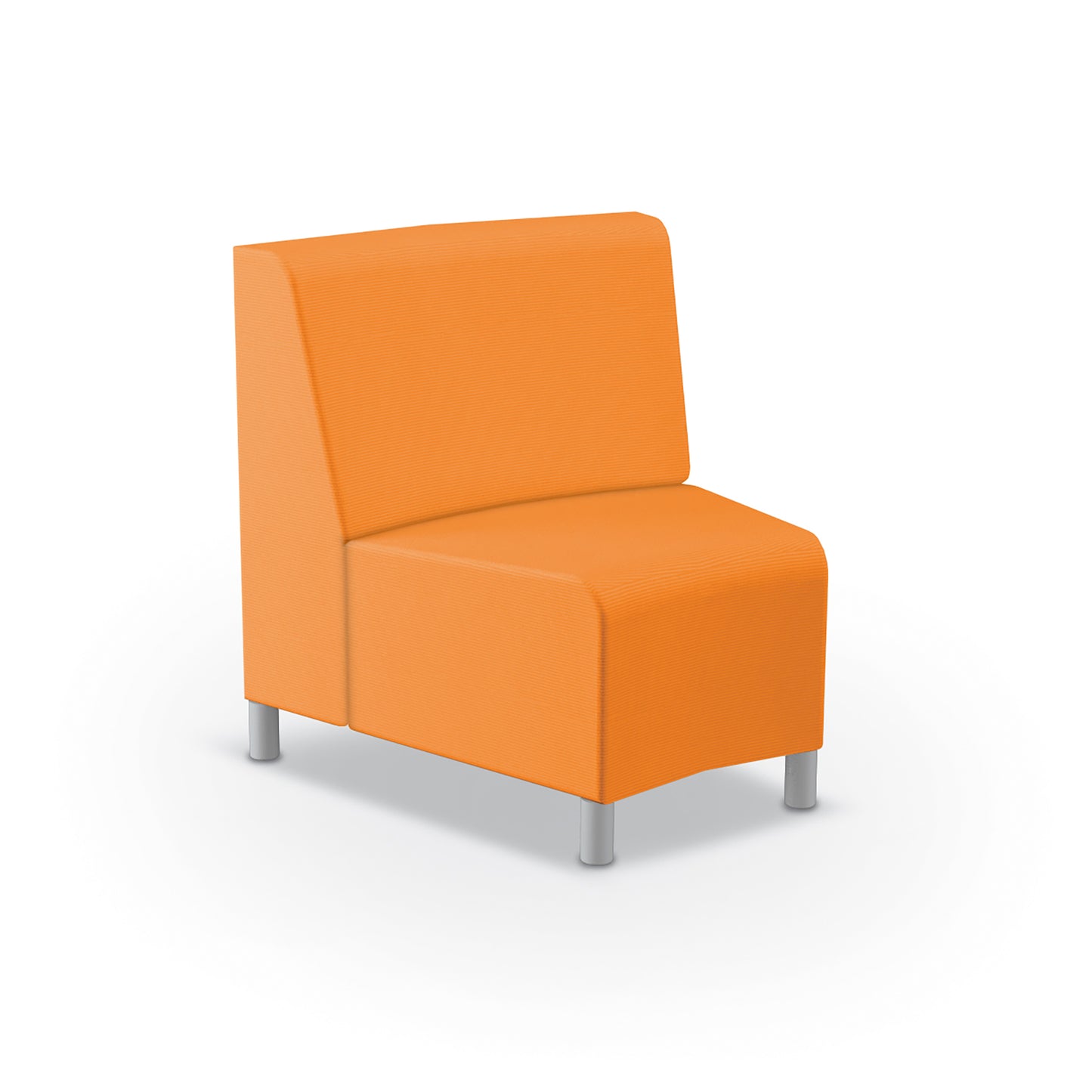 Mooreco Phoeby Outdoor Soft Seating - Inside Curve Chair No Arm - 18" Seat Height (PBA5N1L)