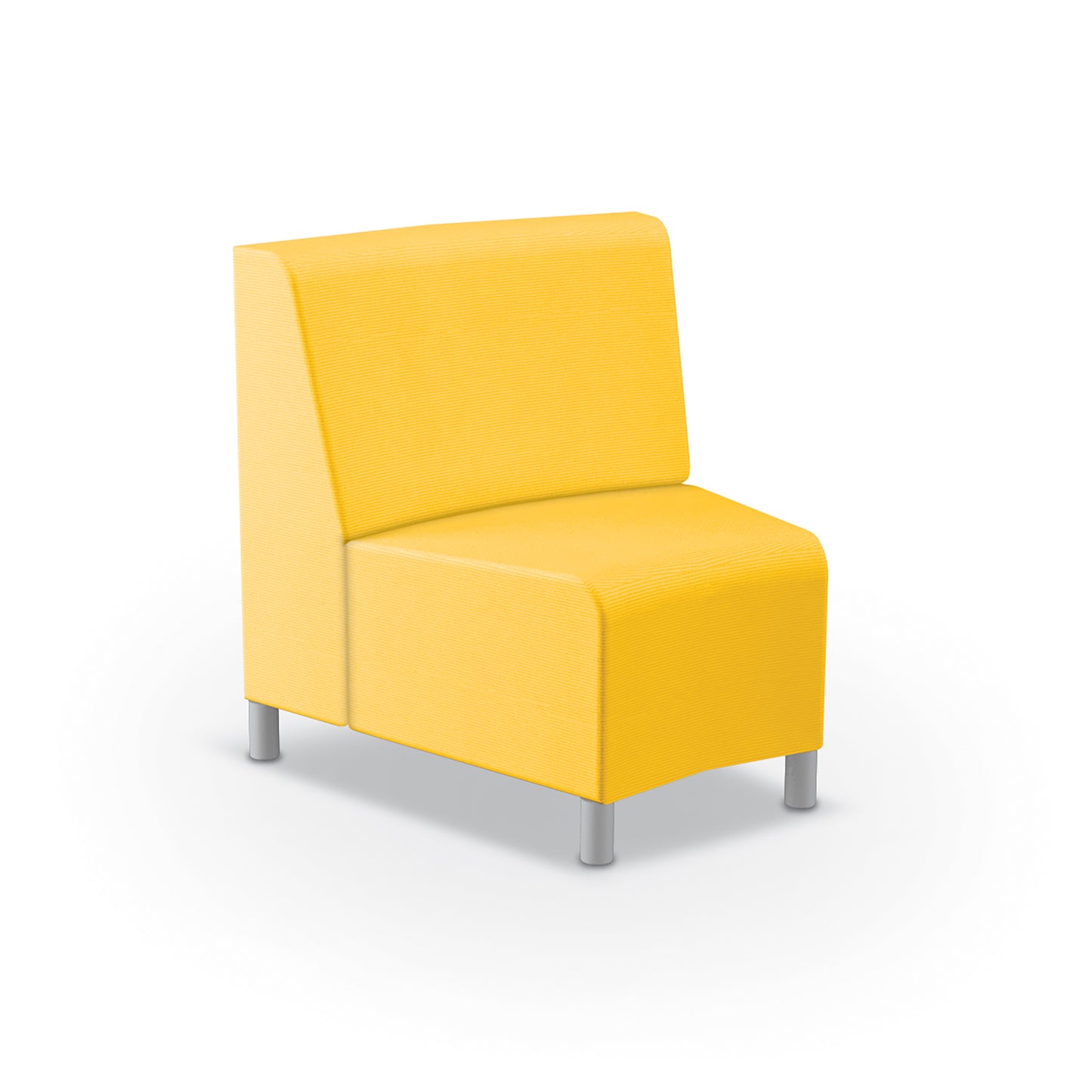 Mooreco Phoeby Outdoor Soft Seating - Inside Curve Chair No Arm - 18" Seat Height (PBA5N1L)