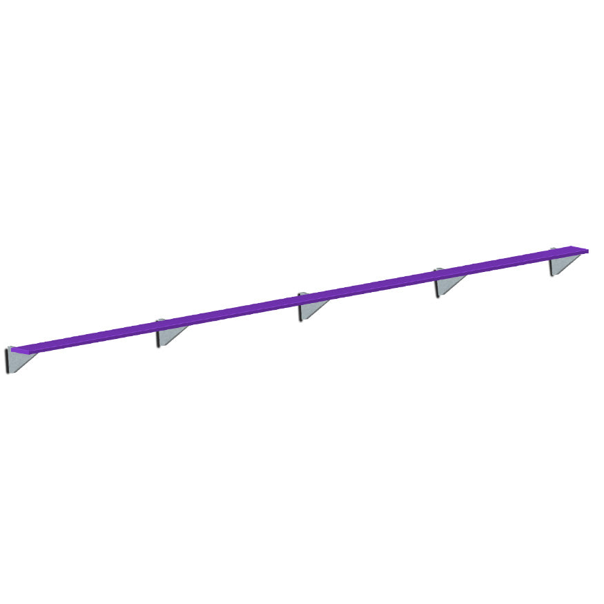 Jaypro Sports Outdoor Player Benches - Player Bench - Wall-Mounted - 27', Powder Coated (PBW-95PC)