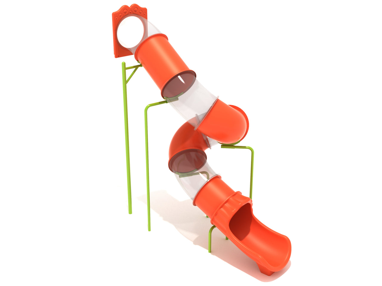 Playground Equipment 13 Foot Spiral Tube Slide - Slide and Mounts Only (PTS013)