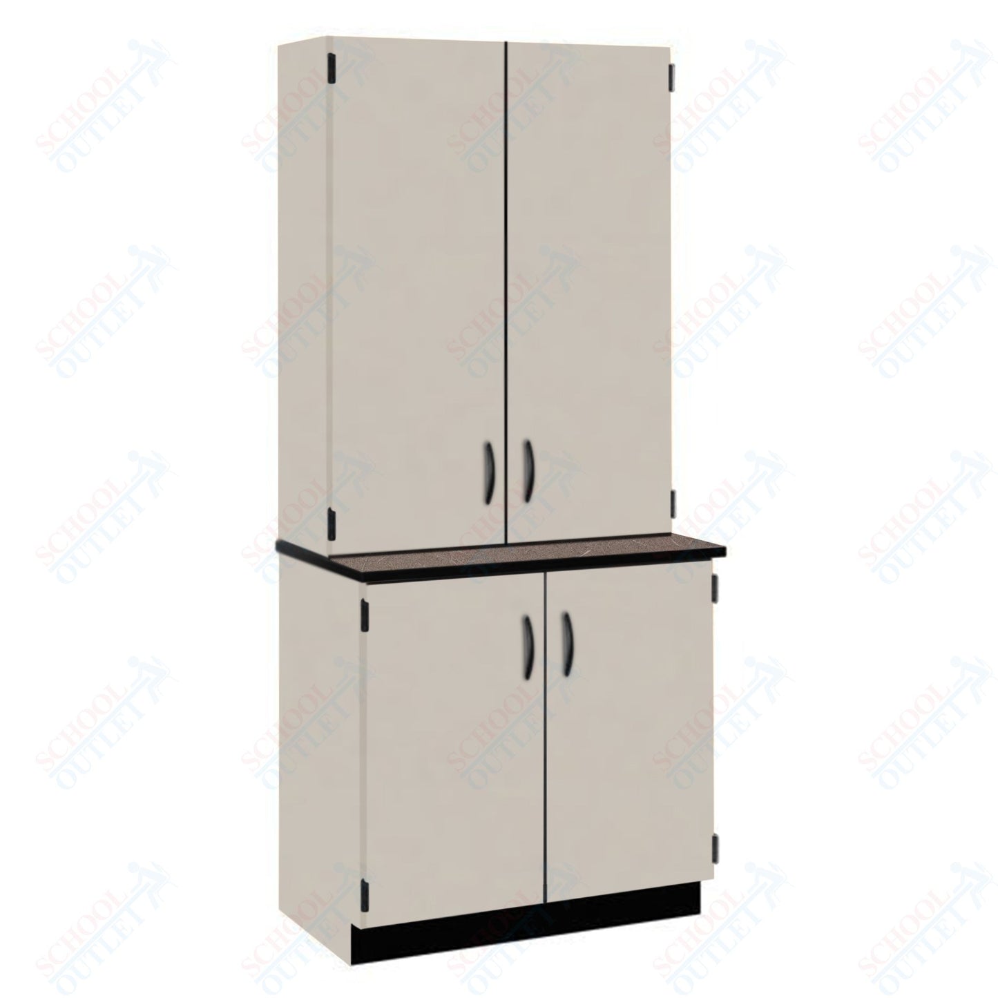 Chemical Resistant Laminate Top Door/Shelf Hutch with Lock and Base Molding (84202 K84 21)