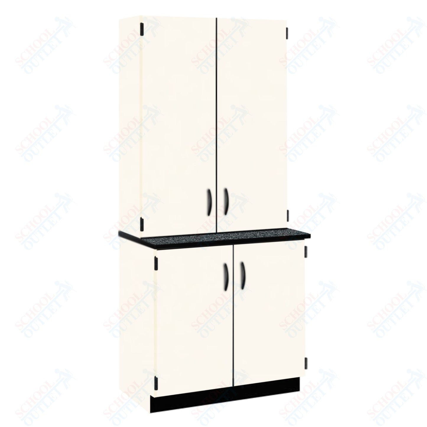 Chemical Resistant Laminate Top Door/Shelf Hutch with Lock and Base Molding (84202 K84 21)
