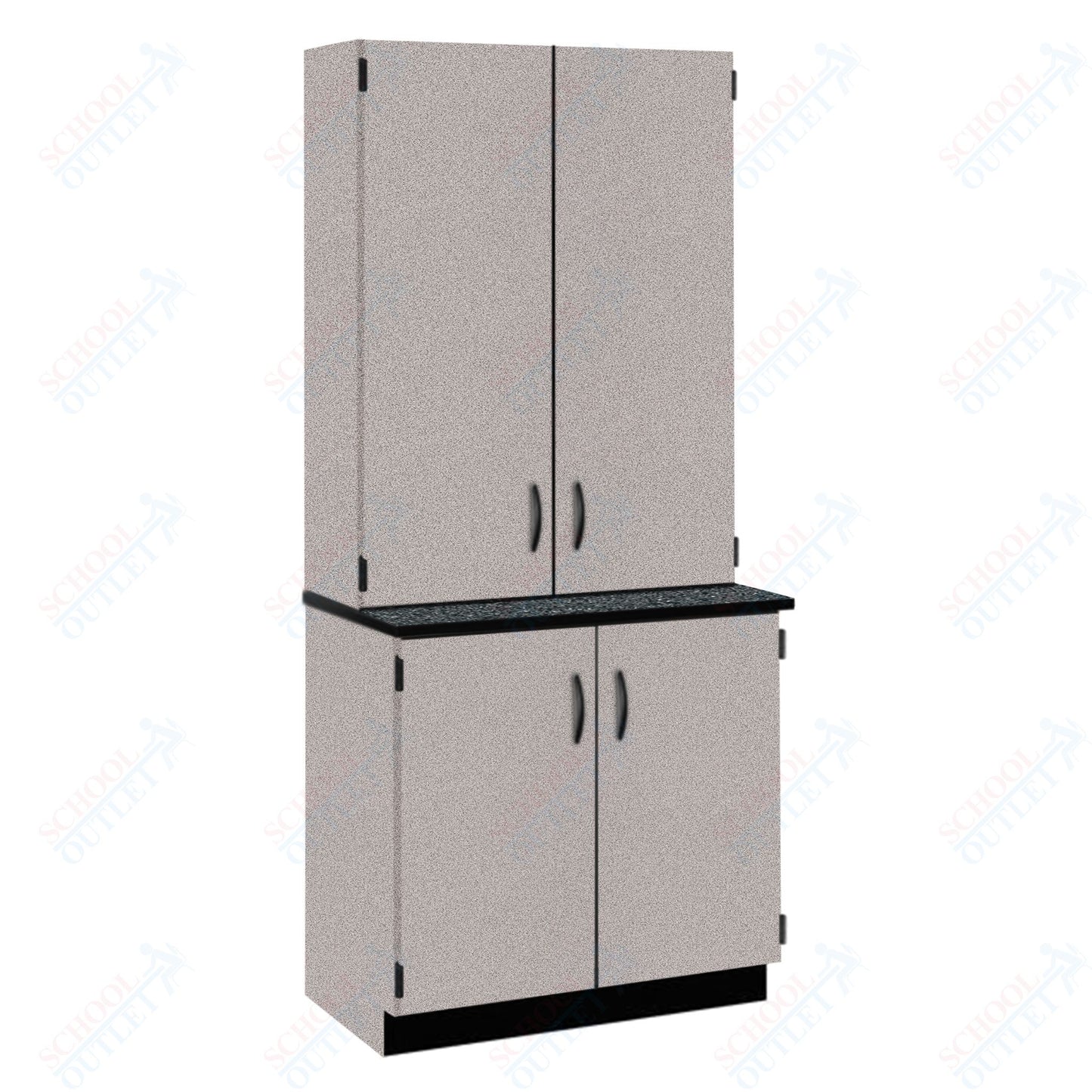 Chemical Resistant Laminate Top Door/Shelf Hutch with Lock and Base Molding (84202 K84 21)