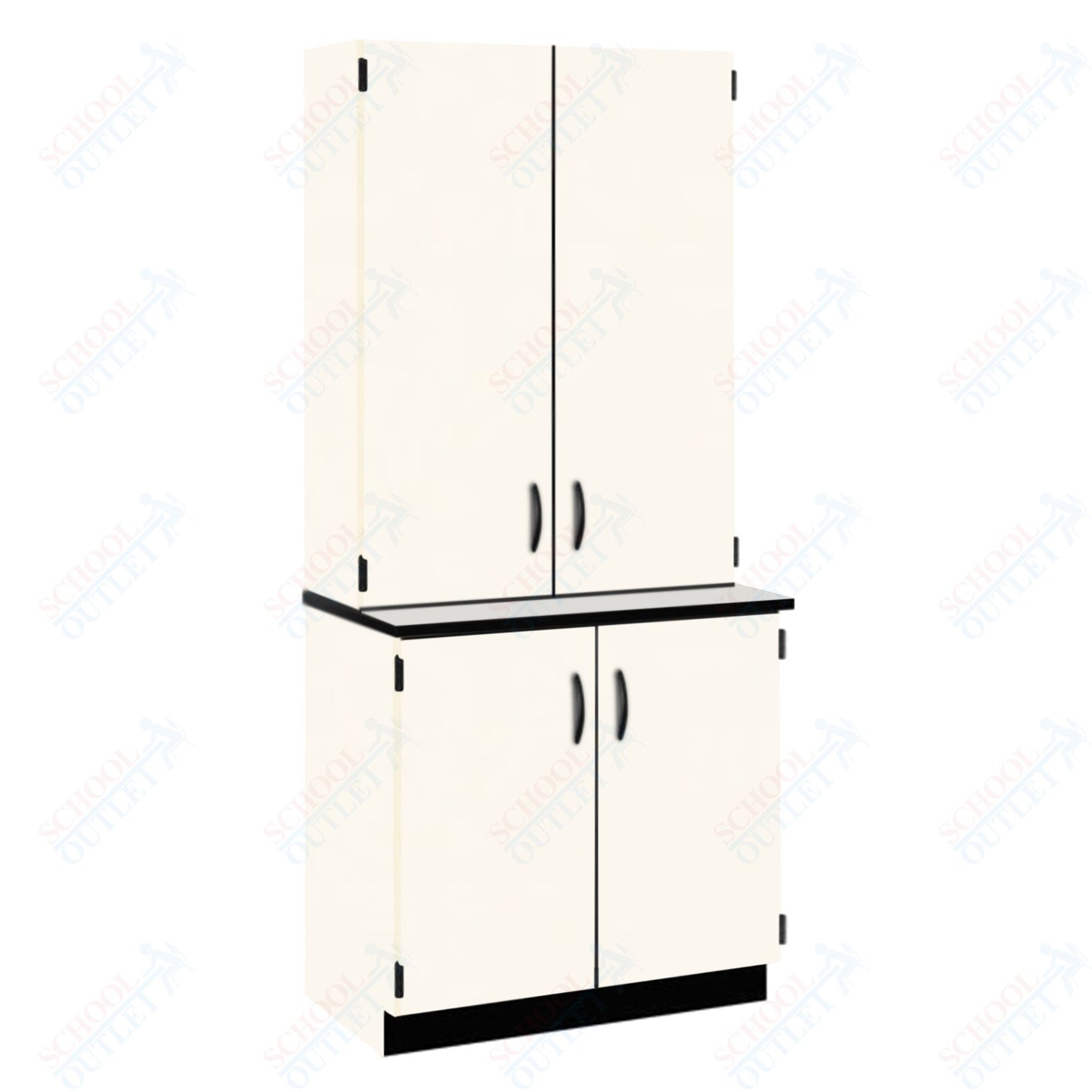 Chemical Resistant Laminate Top Door/Shelf Hutch with Lock and Base Molding (84202 K84 21)