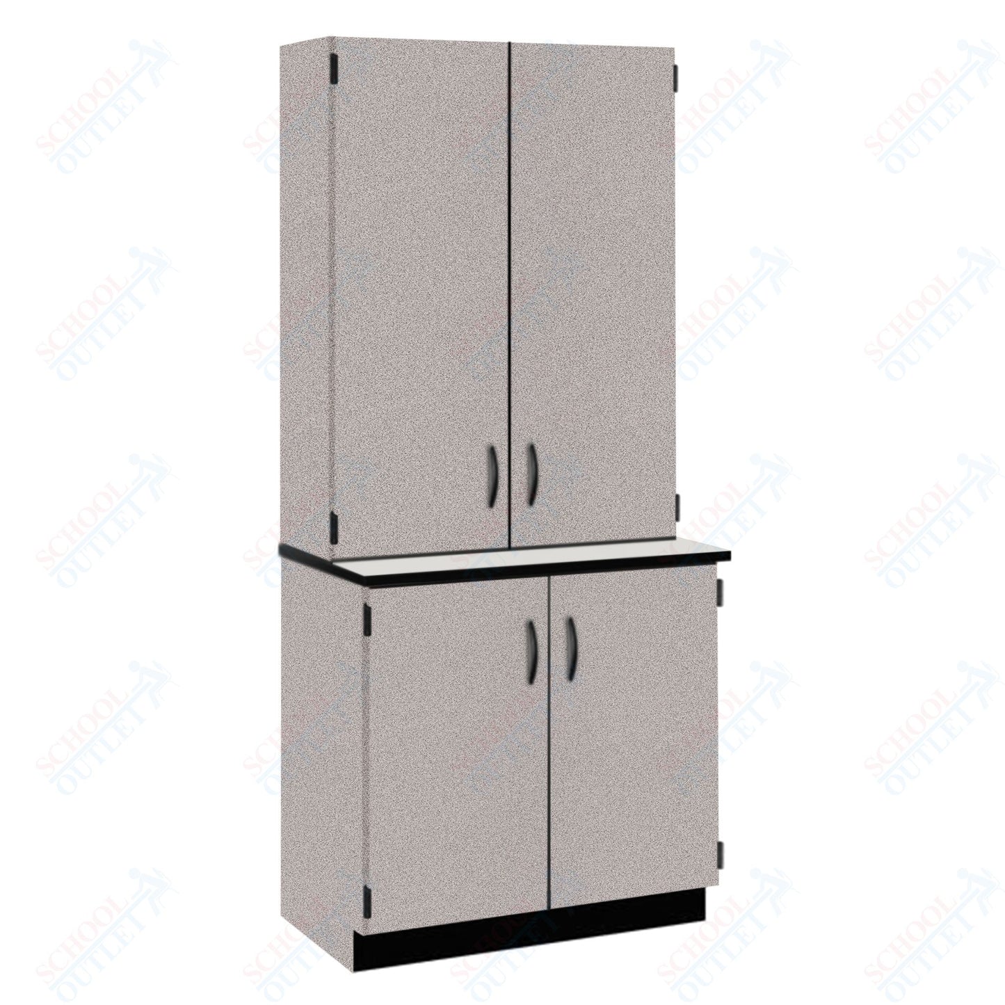 Chemical Resistant Laminate Top Door/Shelf Hutch with Lock and Base Molding (84202 K84 21)