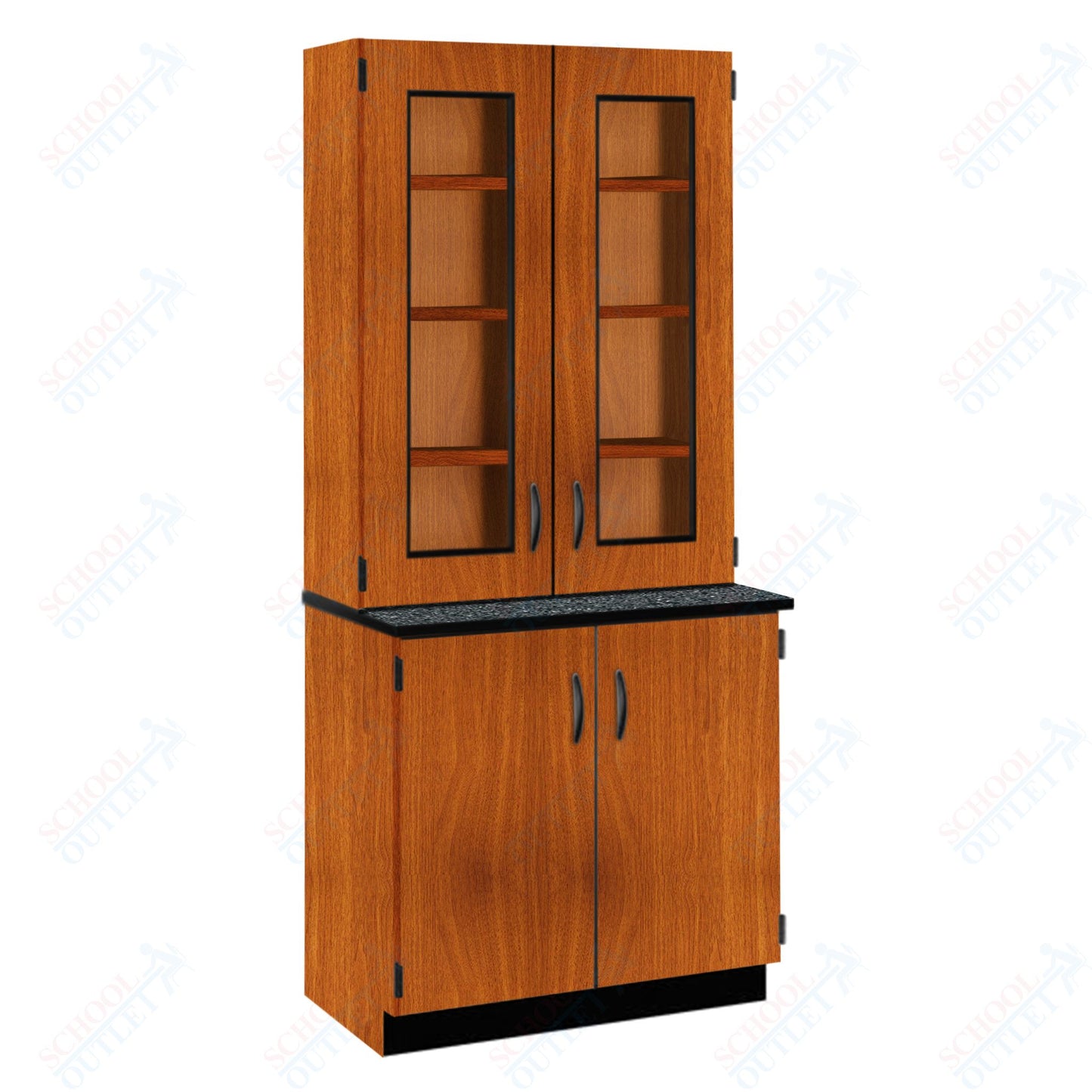 Chemical Resistant Laminate Top Display Hutch with Lock and Base Molding (84204 K84 21)
