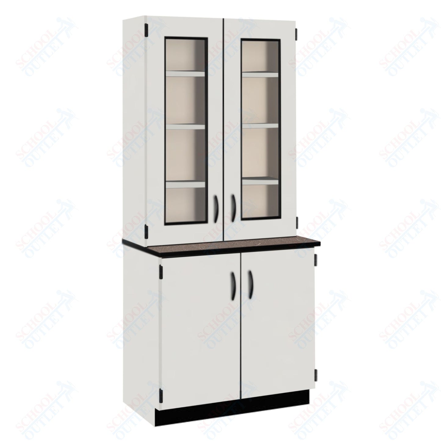 Phenolic Top Display Hutch with Lock and Base Molding (84204 K84 24)