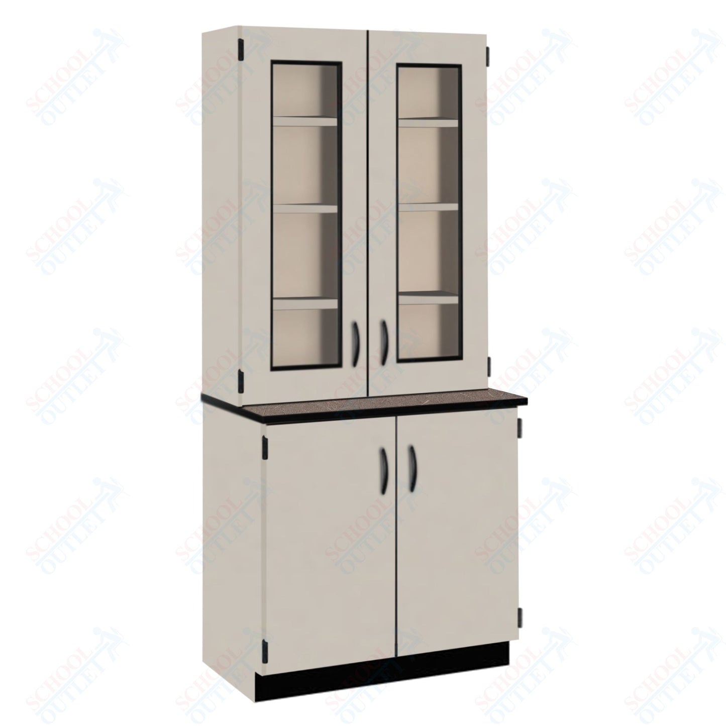 Phenolic Top Display Hutch with Lock and Base Molding (84204 K84 24)