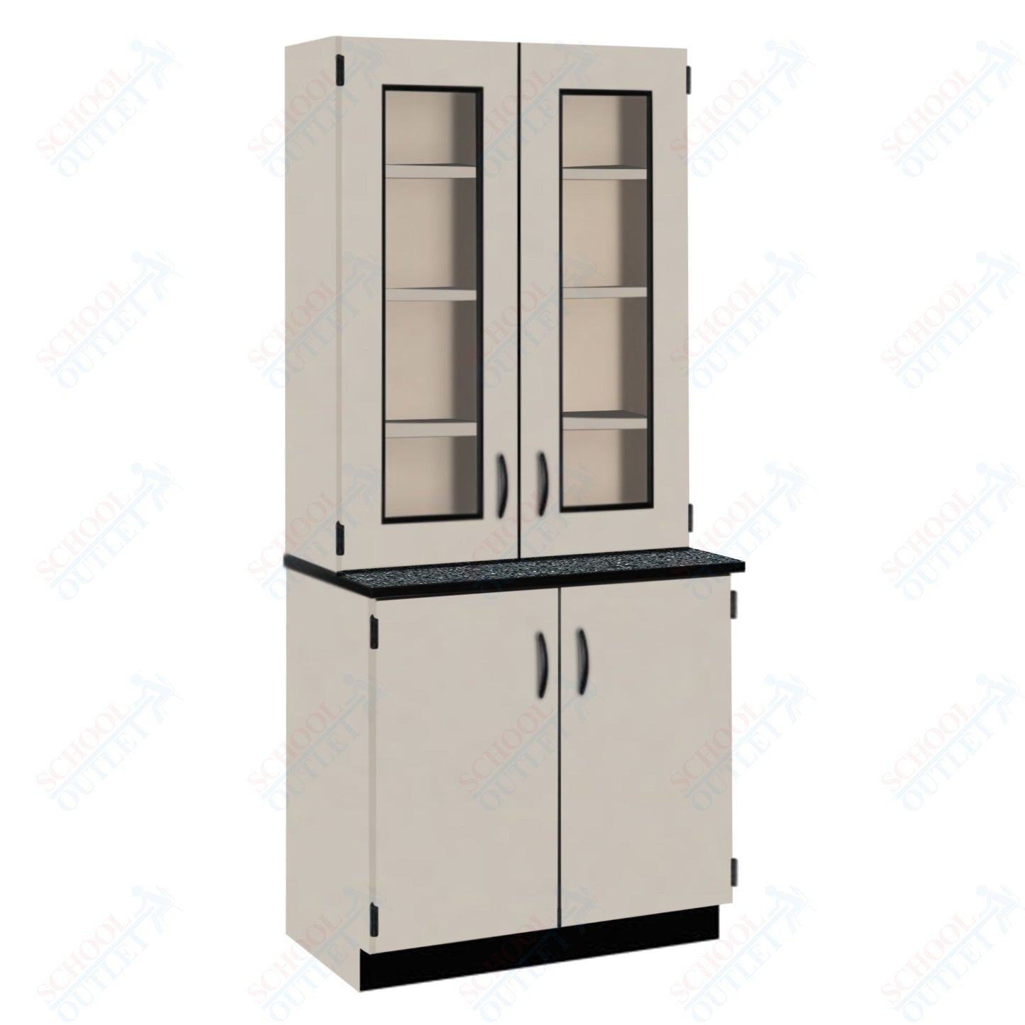 Phenolic Top Display Hutch with Lock and Base Molding (84204 K84 24)
