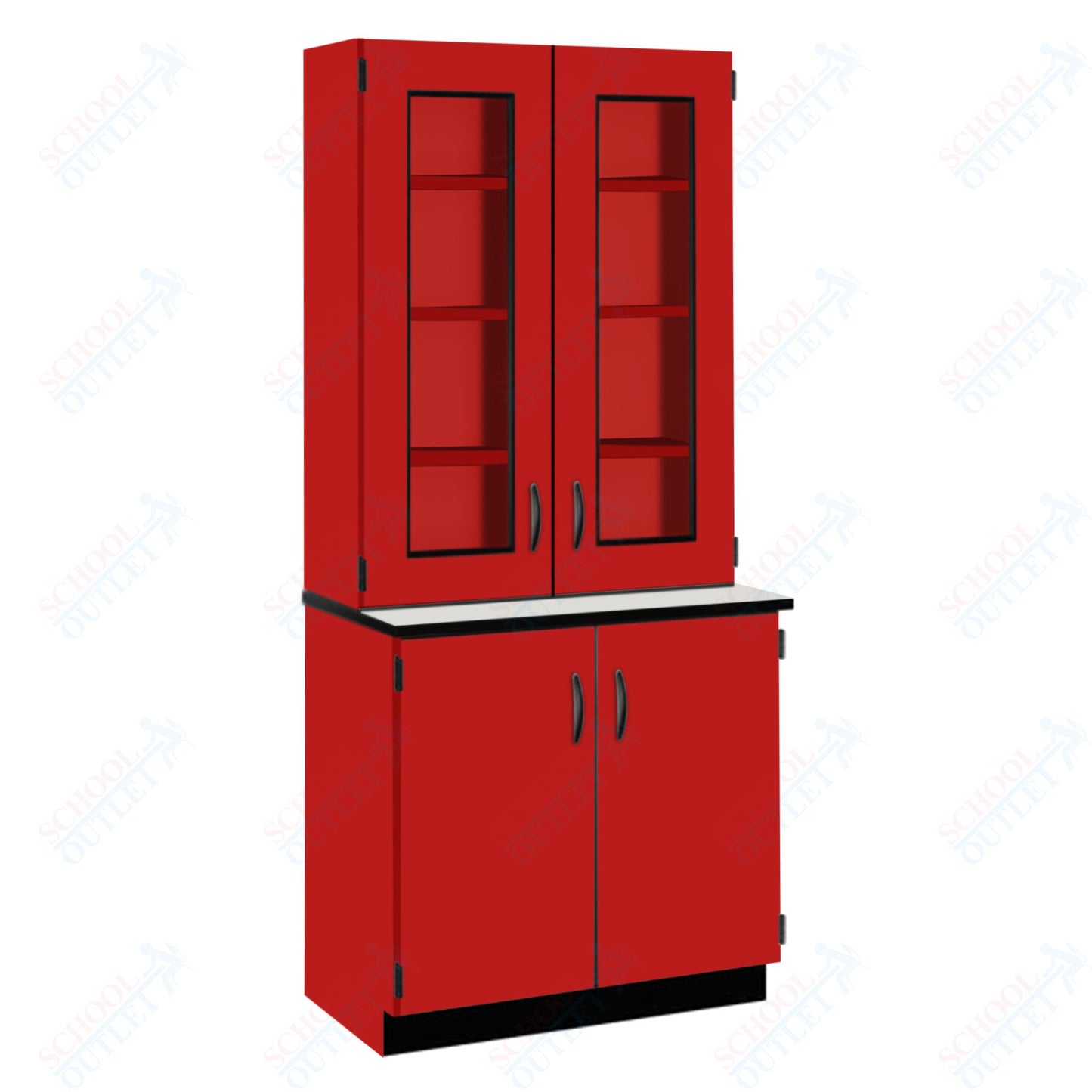 Phenolic Top Display Hutch with Lock and Base Molding (84204 K84 24)
