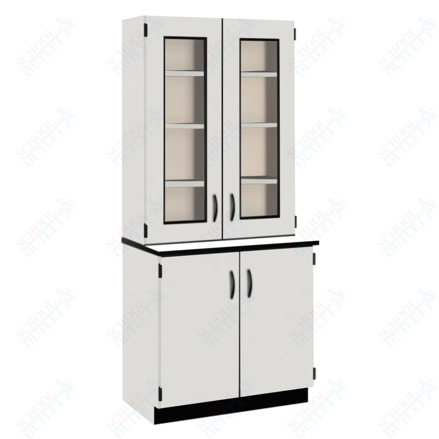 Phenolic Top Display Hutch with Lock and Base Molding (84204 K84 24)