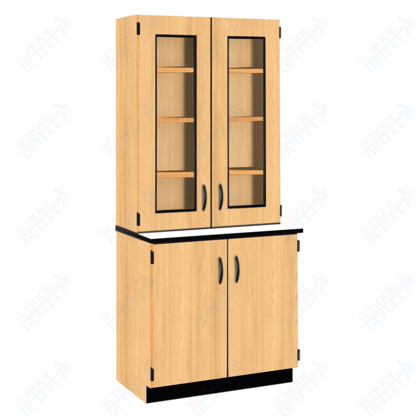 Phenolic Top Display Hutch with Lock and Base Molding (84204 K84 24)