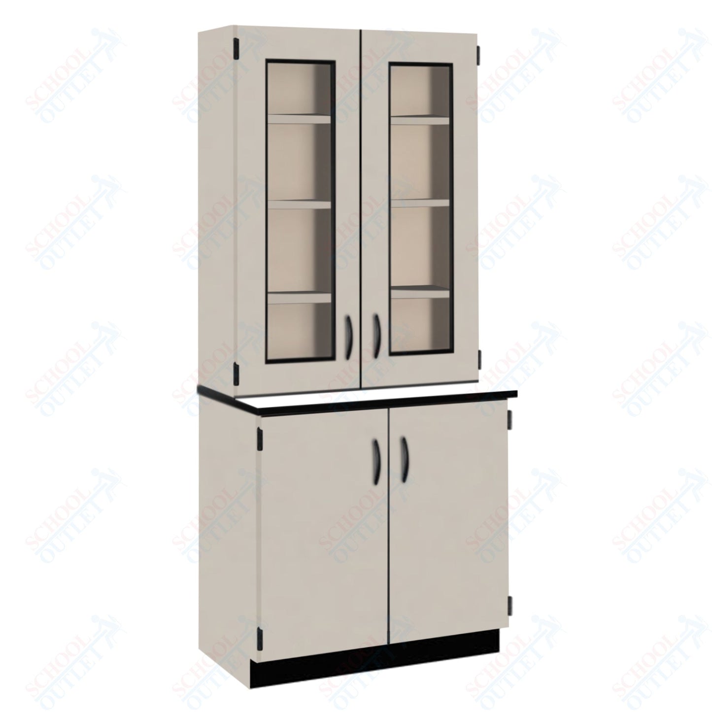 Phenolic Top Display Hutch with Lock and Base Molding (84204 K84 24)