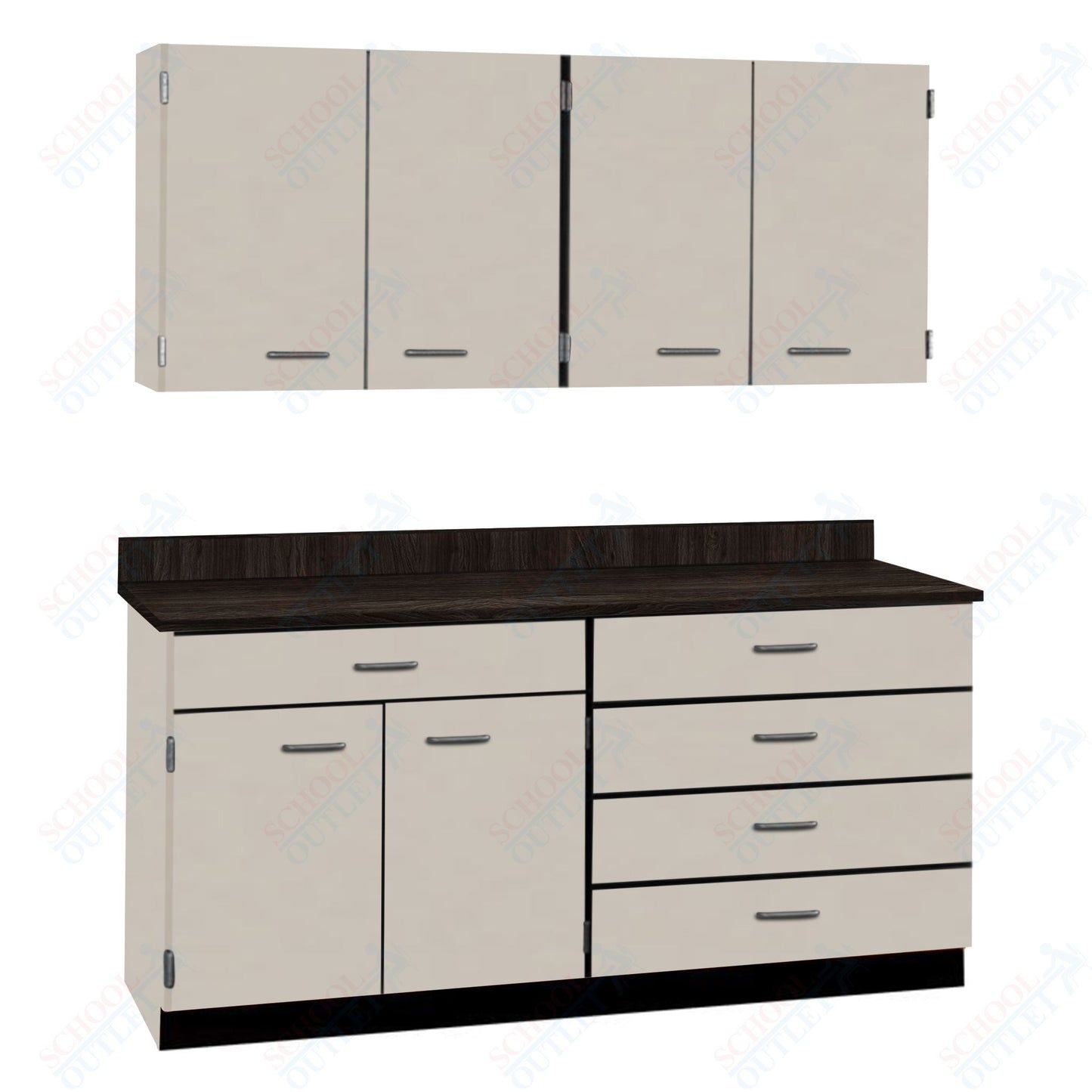 72" Wide Complete Suites with Locks (84510 F72) - SchoolOutlet
