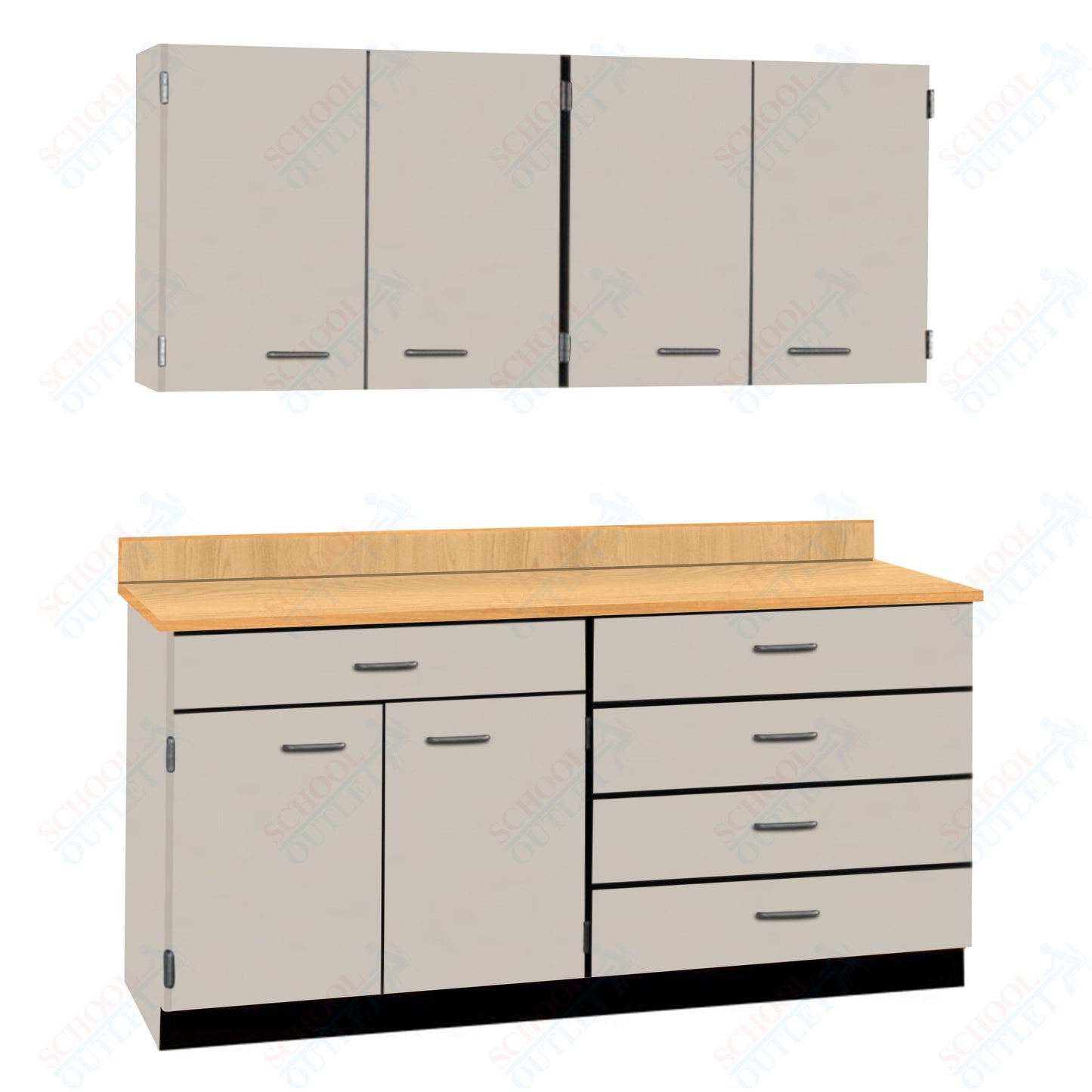 72" Wide Complete Suites with Locks (84510 F72) - SchoolOutlet