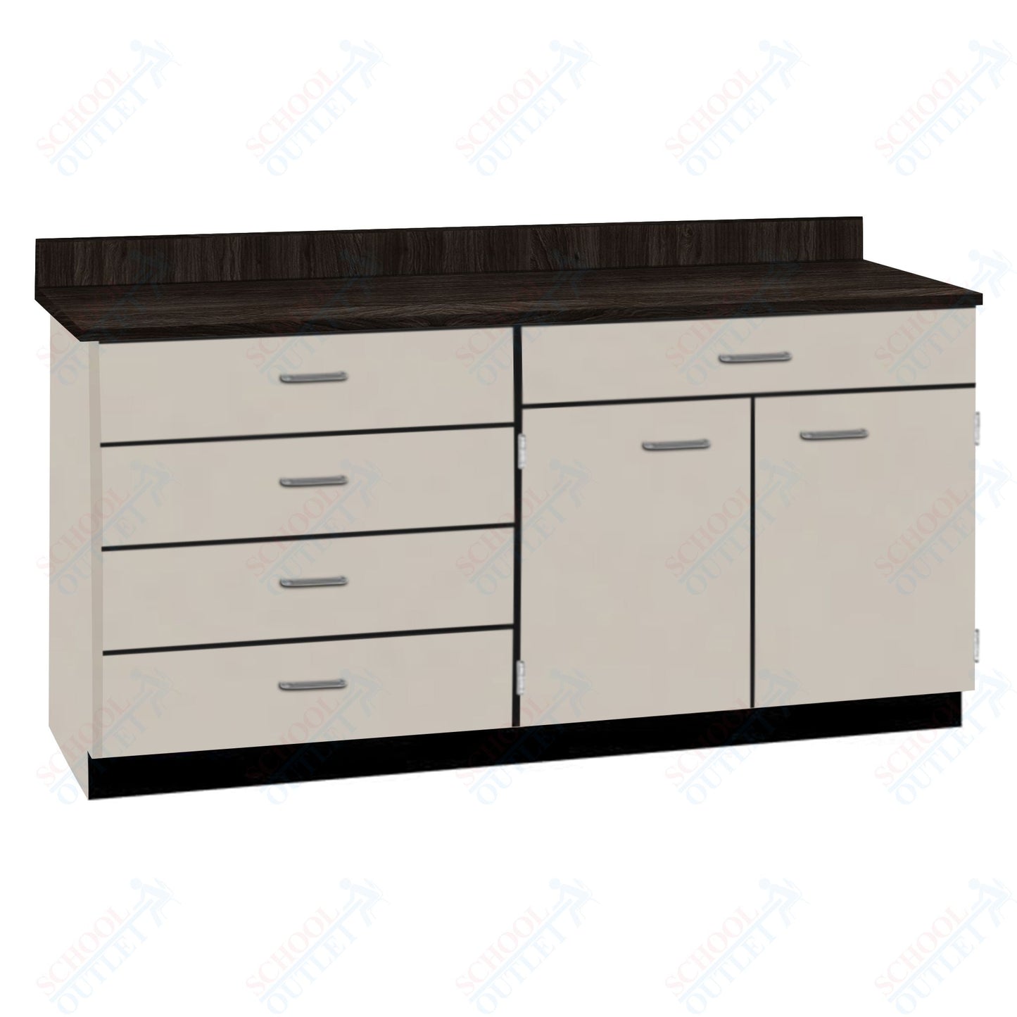 Base Cabinets with Five Drawers and Double Door Shelf (84512 F60 BC) - SchoolOutlet