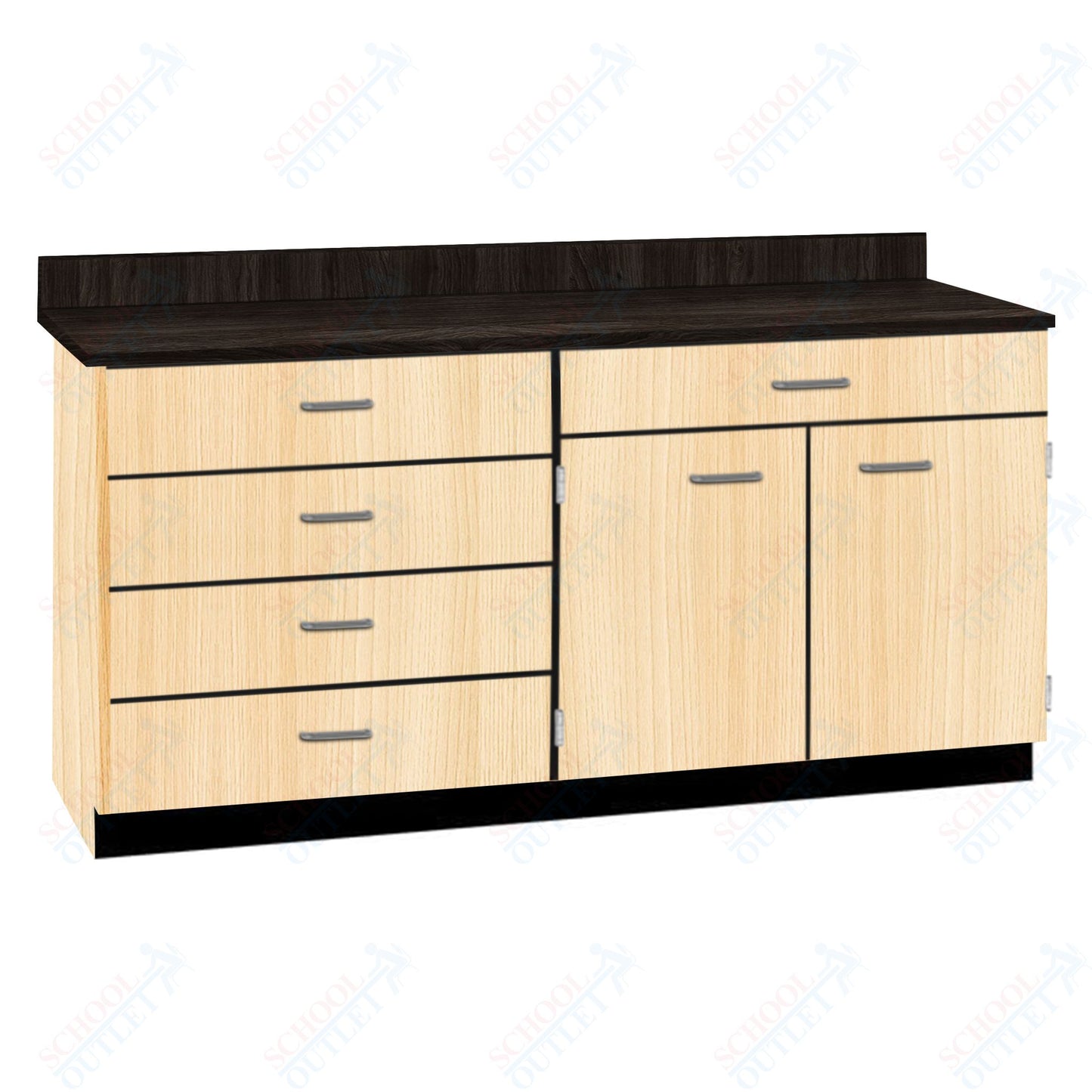 Base Cabinets with Five Drawers and Double Door Shelf (84512 F60 BC) - SchoolOutlet