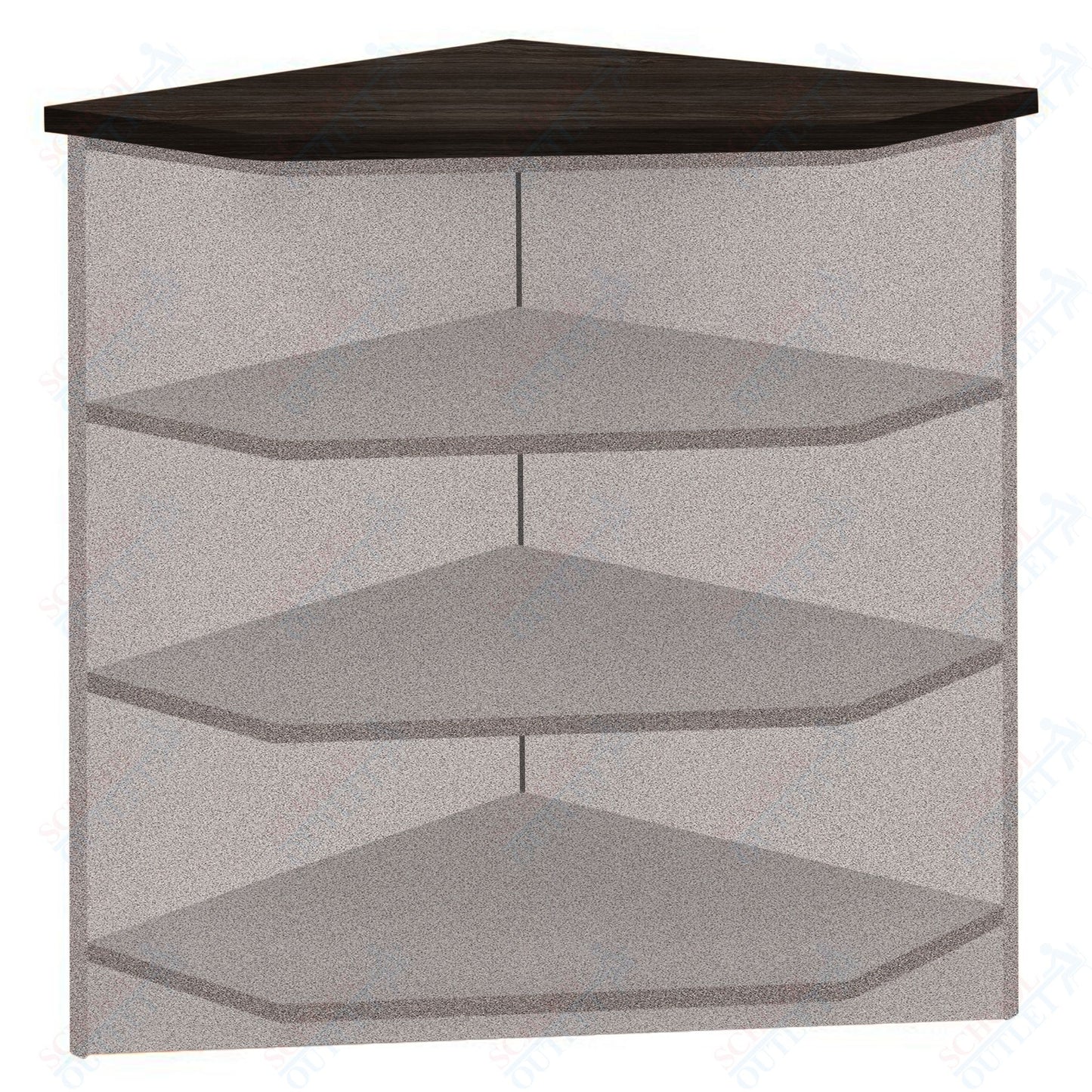 90 - Degree Outside Corner with 3 Shelves (88050 Z40) - SchoolOutlet
