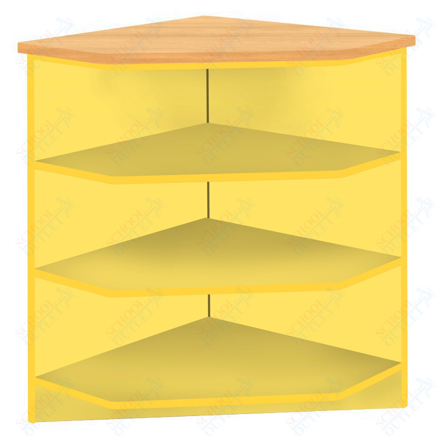 90 - Degree Outside Corner with 3 Shelves (88050 Z40) - SchoolOutlet