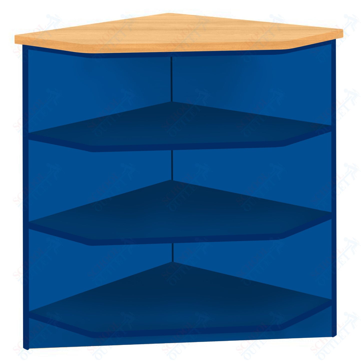 90 - Degree Outside Corner with 3 Shelves (88050 Z40) - SchoolOutlet