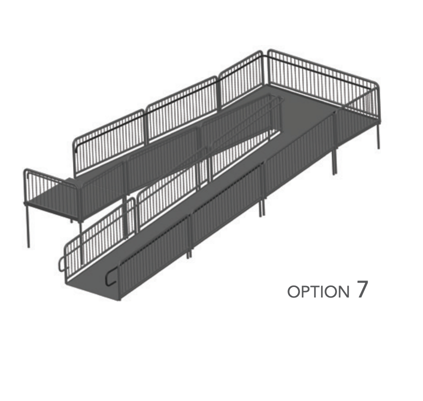 AmTab Stage Ramp - ADA Compliant - 40" Rise - Option 7 (AmTab AMT-RAMP40 - Option 7)