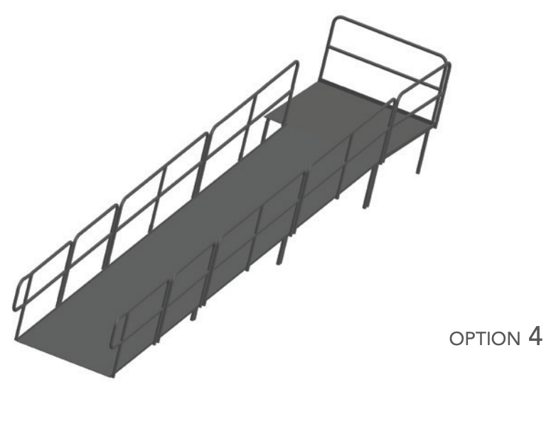 AmTab Stage Ramp - ADA Compliant - 24" Rise - Option 4 - California (AmTab AMT-RAMP24 - Option 4 - California)
