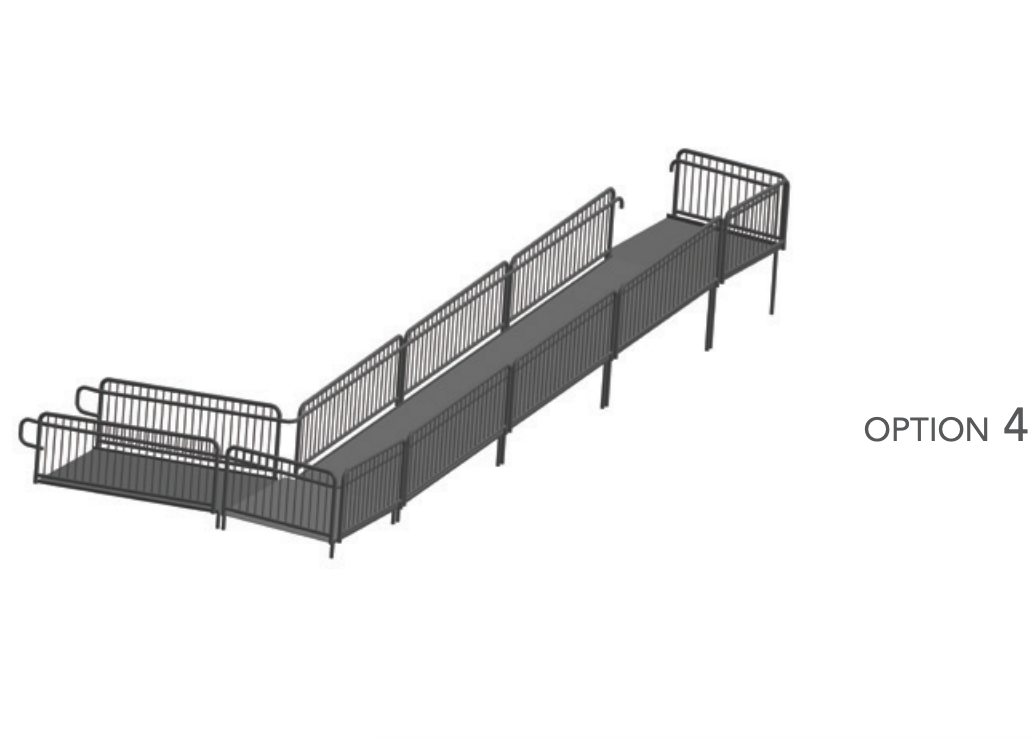 AmTab Stage Ramp - ADA Compliant - 32" Rise - Option 4 - California (AmTab AMT-RAMP32 - Option 4 - California)