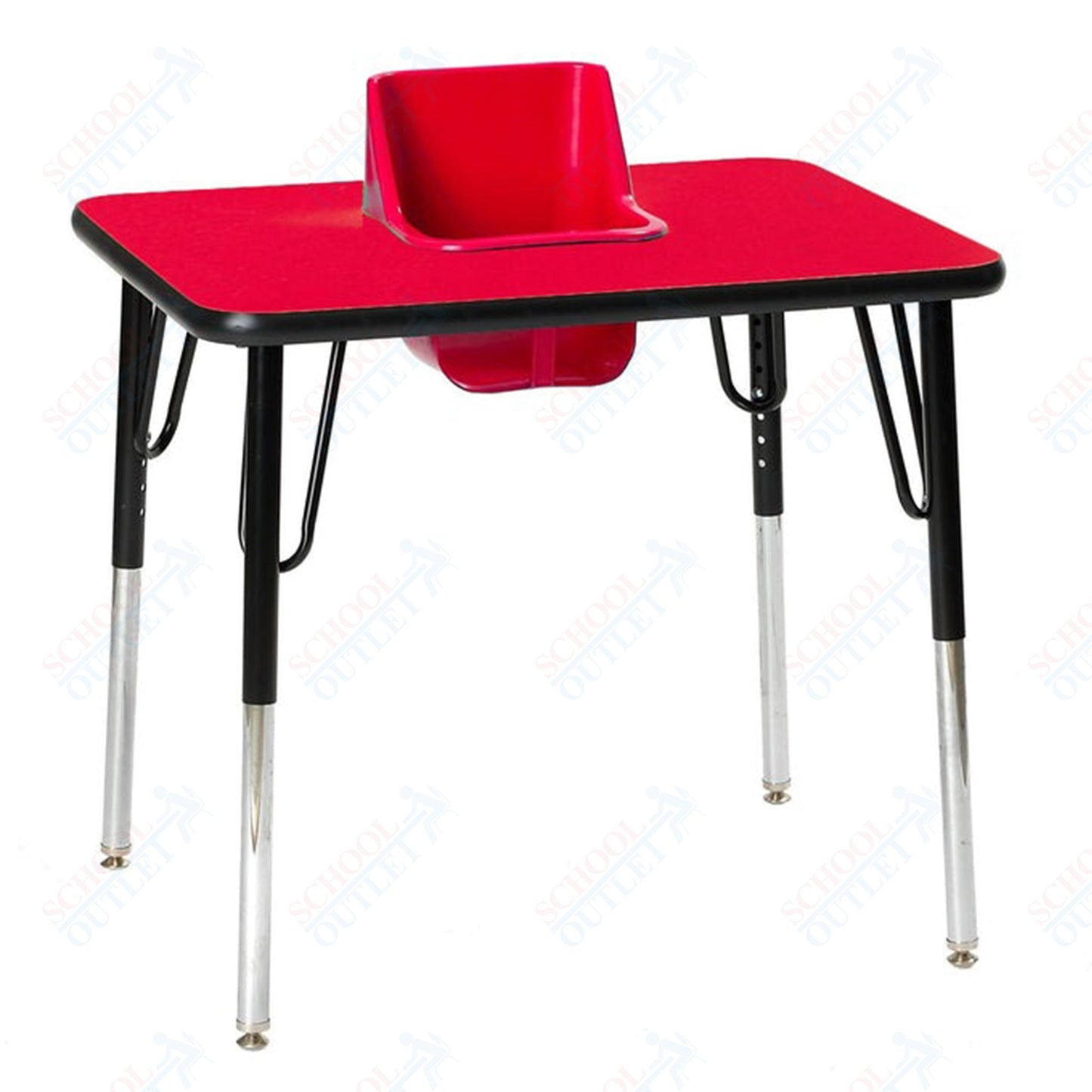 One-Seat Rectangular Toddler Table 30"W X 24"L (Toddler Tables TOD-TT1)