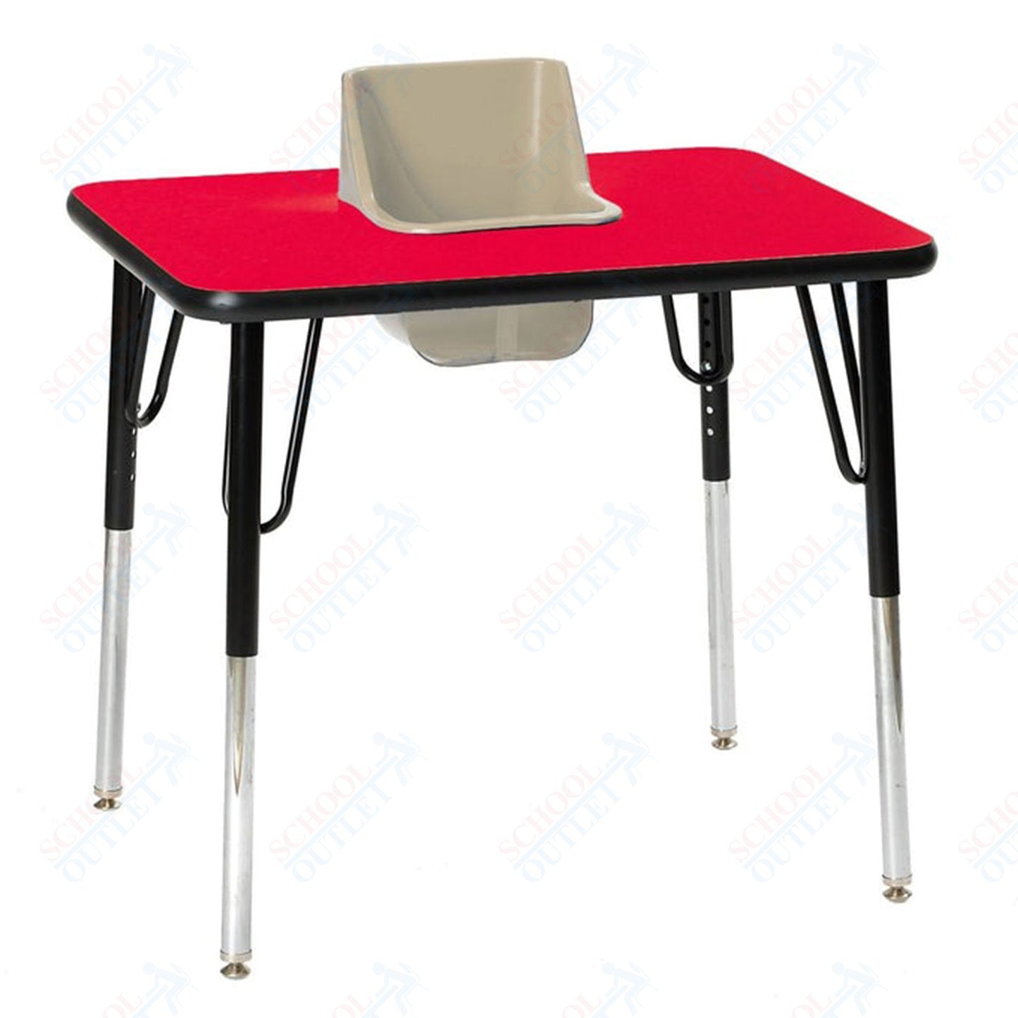 One-Seat Rectangular Toddler Table 30"W X 24"L (Toddler Tables TOD-TT1)