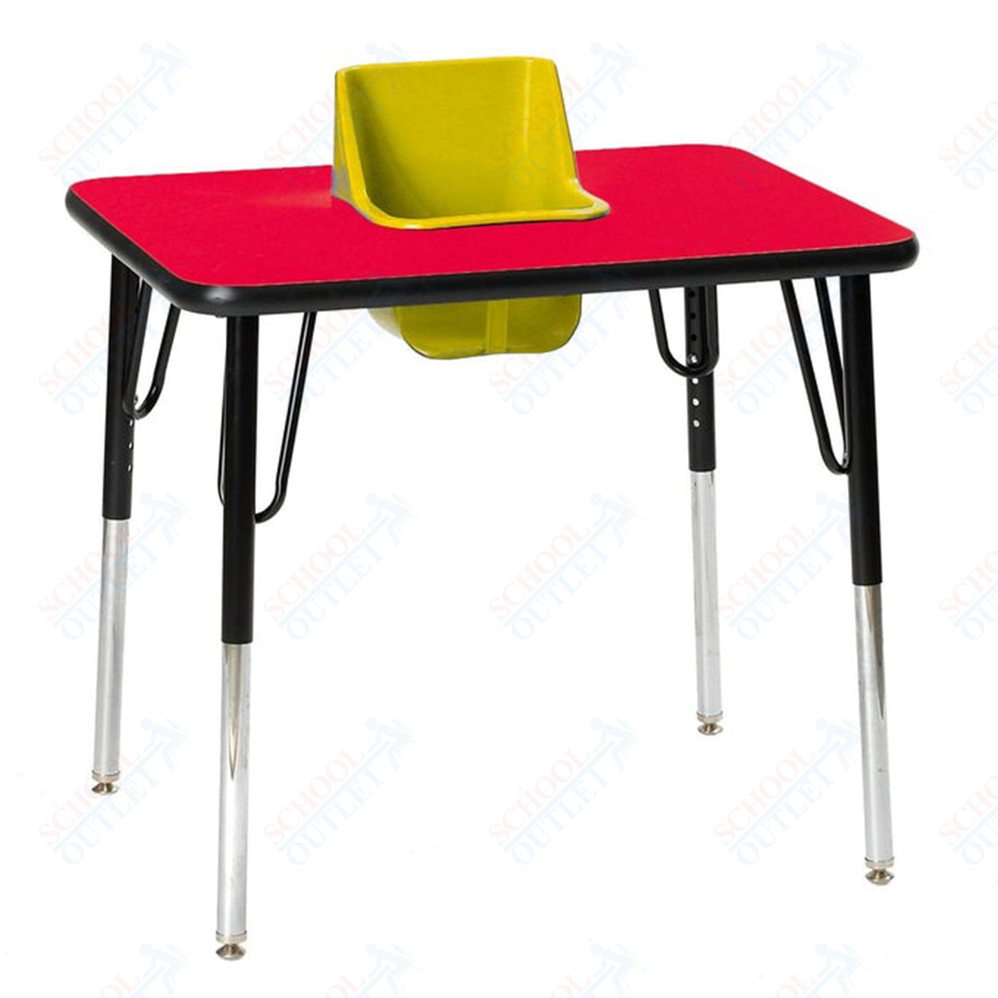 One-Seat Rectangular Toddler Table 30"W X 24"L (Toddler Tables TOD-TT1)