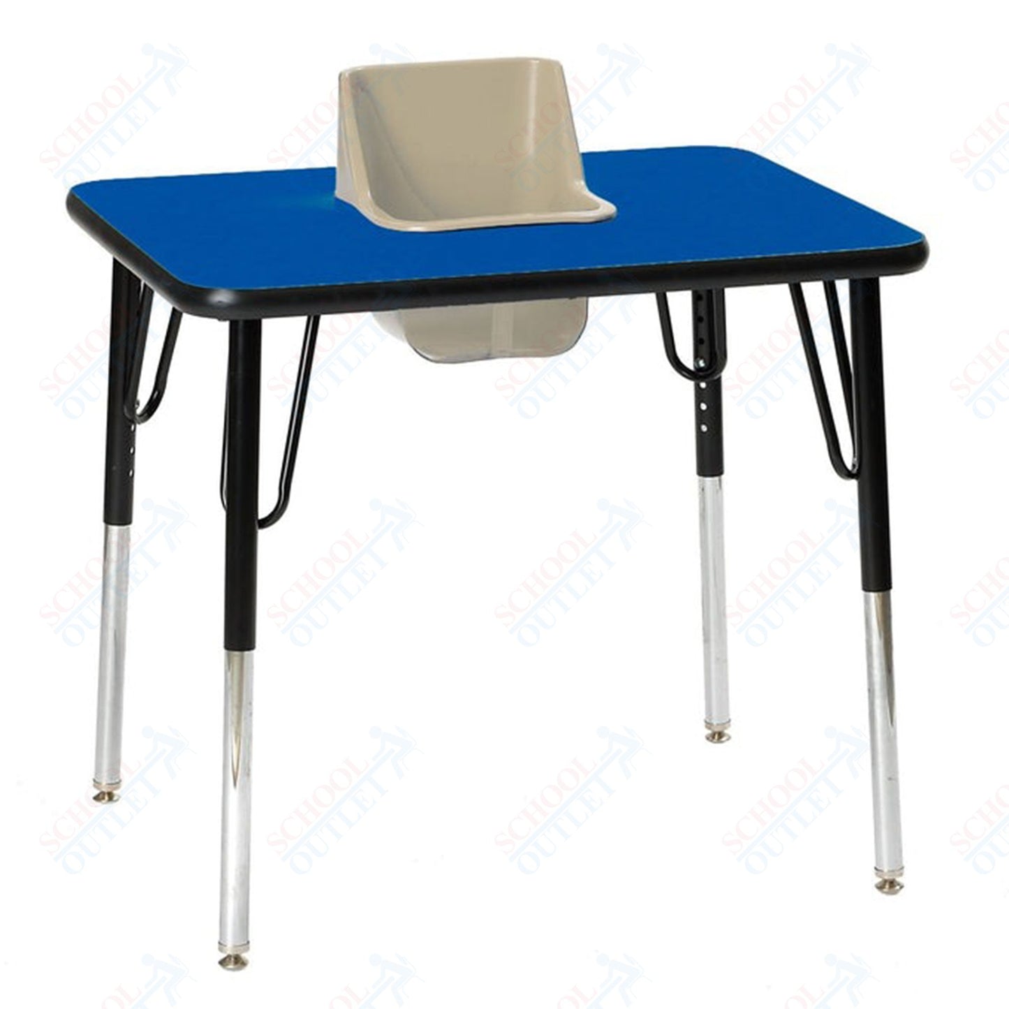 One-Seat Rectangular Toddler Table 30"W X 24"L (Toddler Tables TOD-TT1)