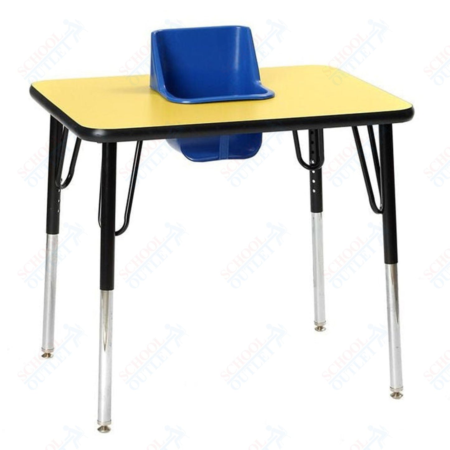 One-Seat Rectangular Toddler Table 30"W X 24"L (Toddler Tables TOD-TT1)