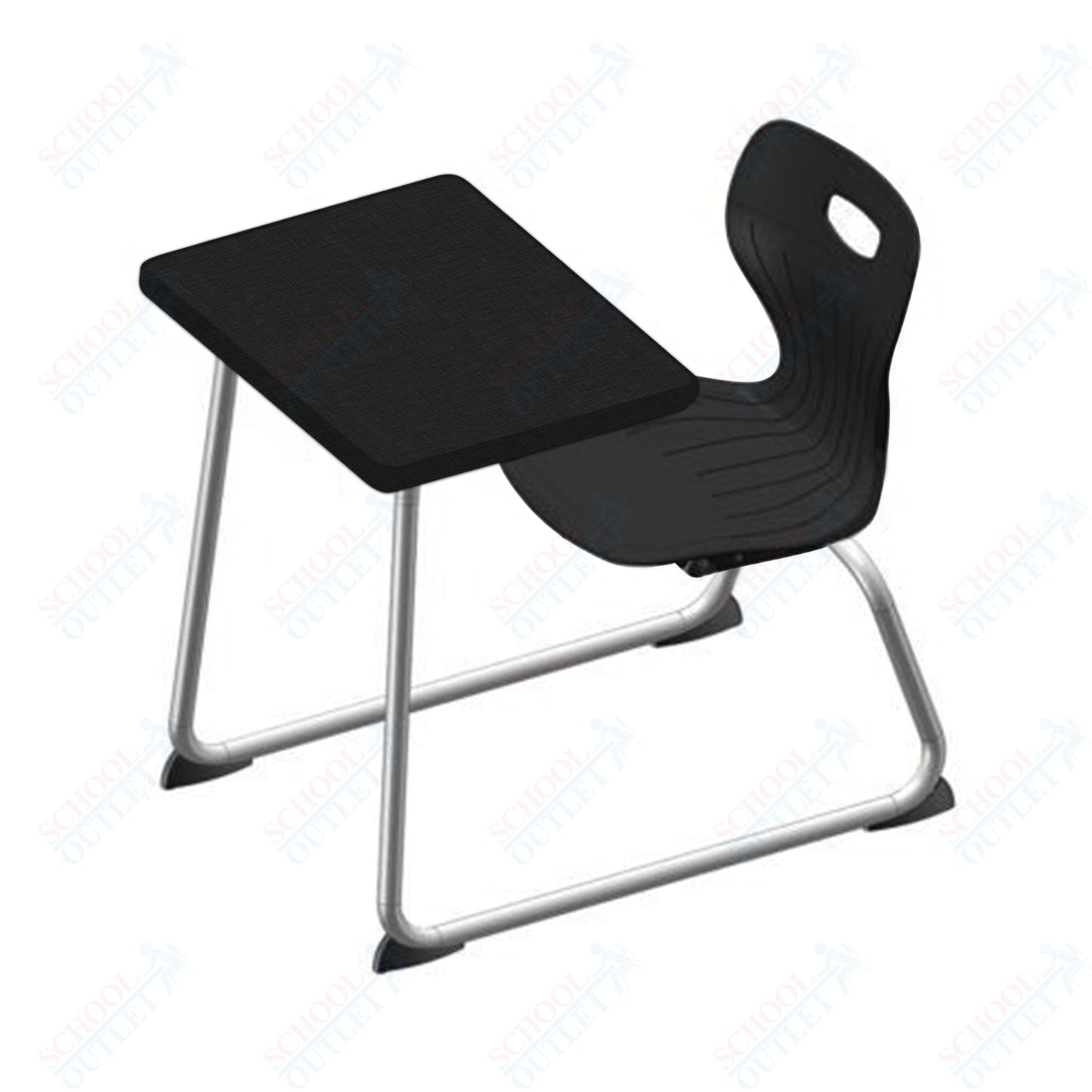 USA Capitol Euroflex 16" Seat Height Sled Combo Desks with HPL Top, no Bookrack (USC-3006HPCL)