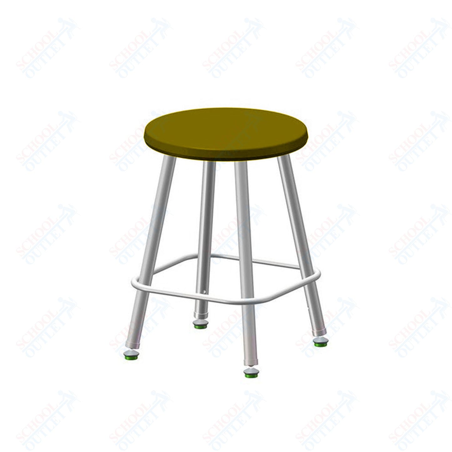 USA Capitol Euroflex Poly Seat Stool Fixed Height 18" (3118)