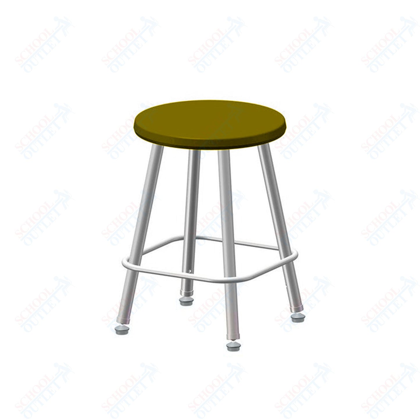 USA Capitol Euroflex Poly Seat Stool Fixed Height 18" (3118)
