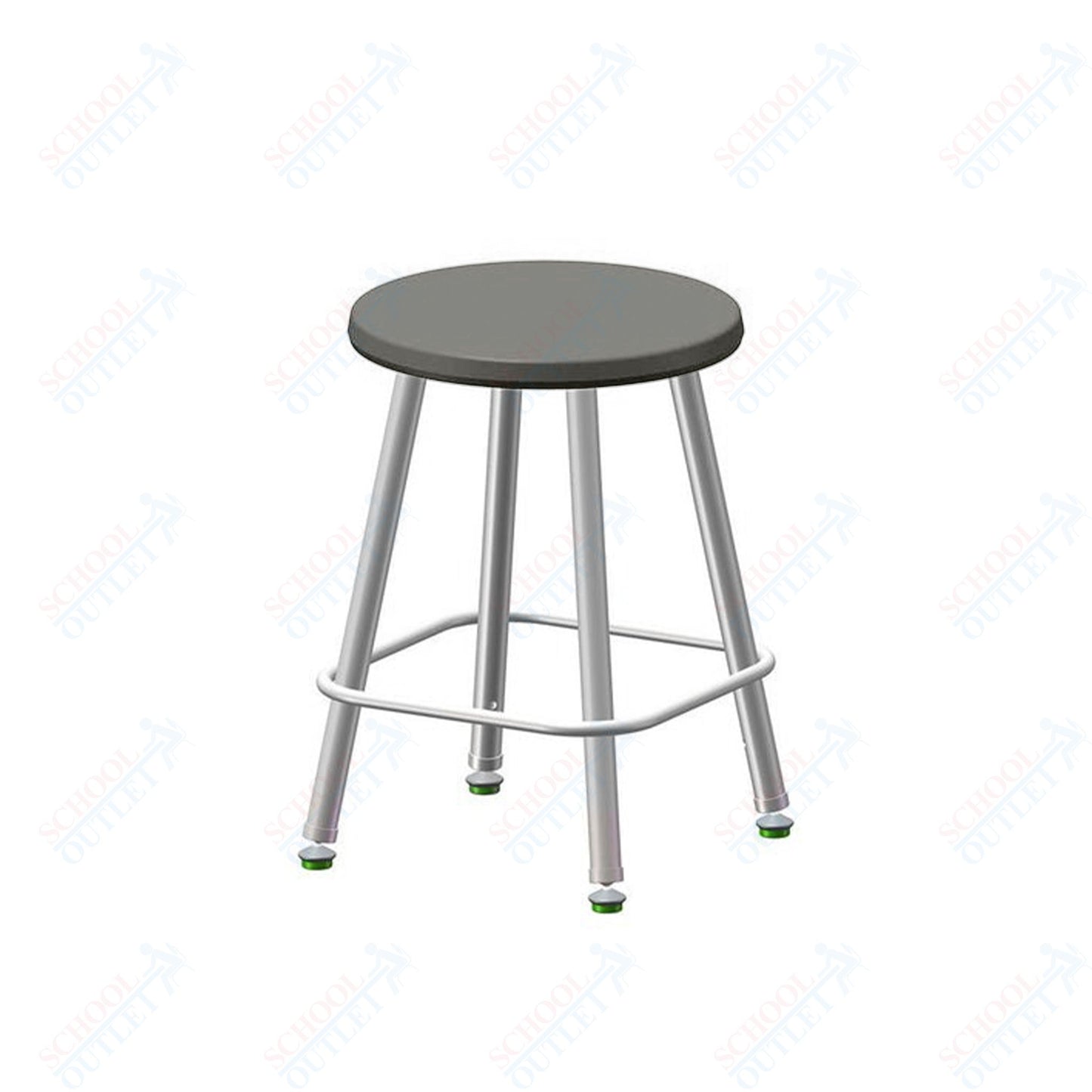 USA Capitol Euroflex Poly Seat Stool Fixed Height 18" (3118)