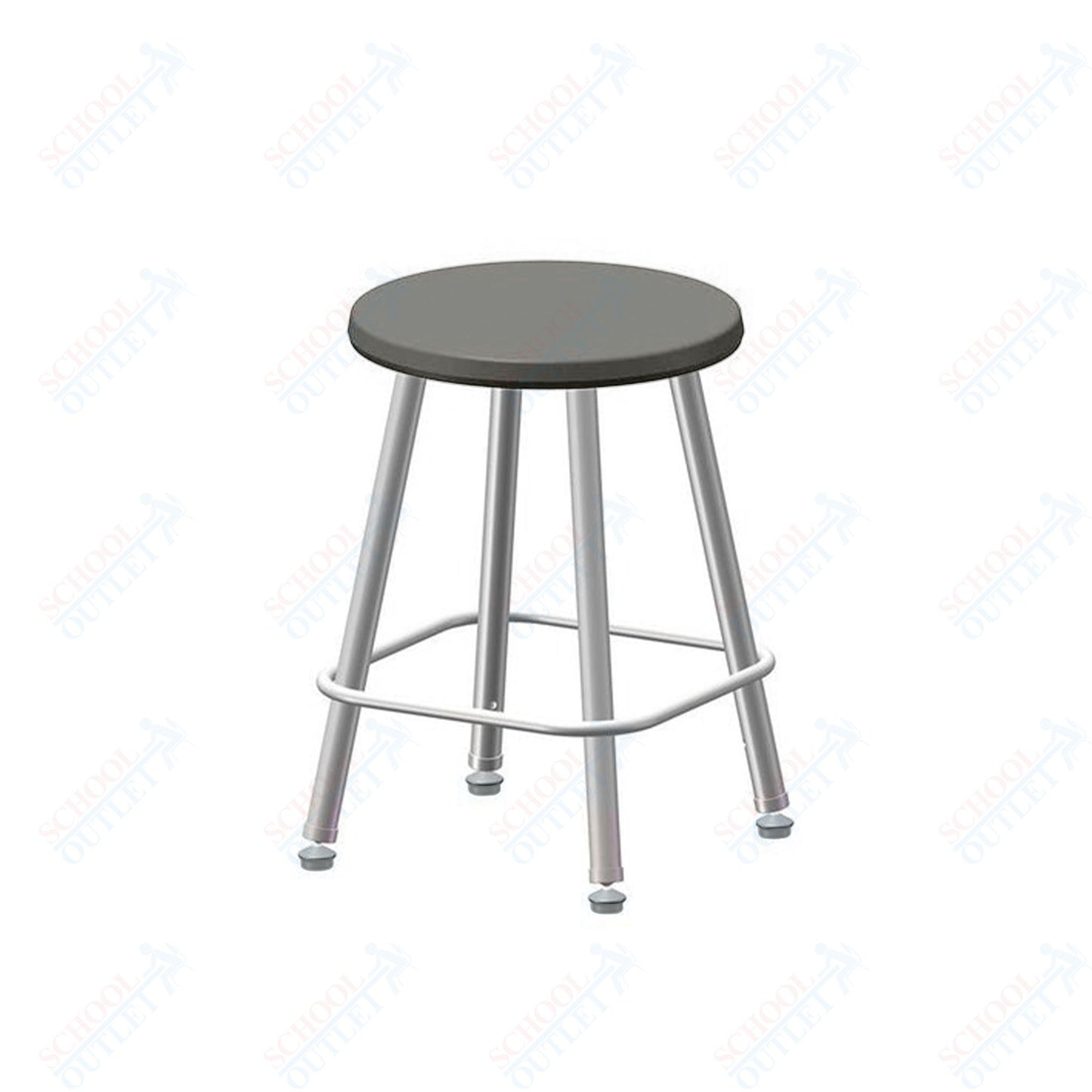 USA Capitol Euroflex Poly Seat Stool Fixed Height 18" (3118)