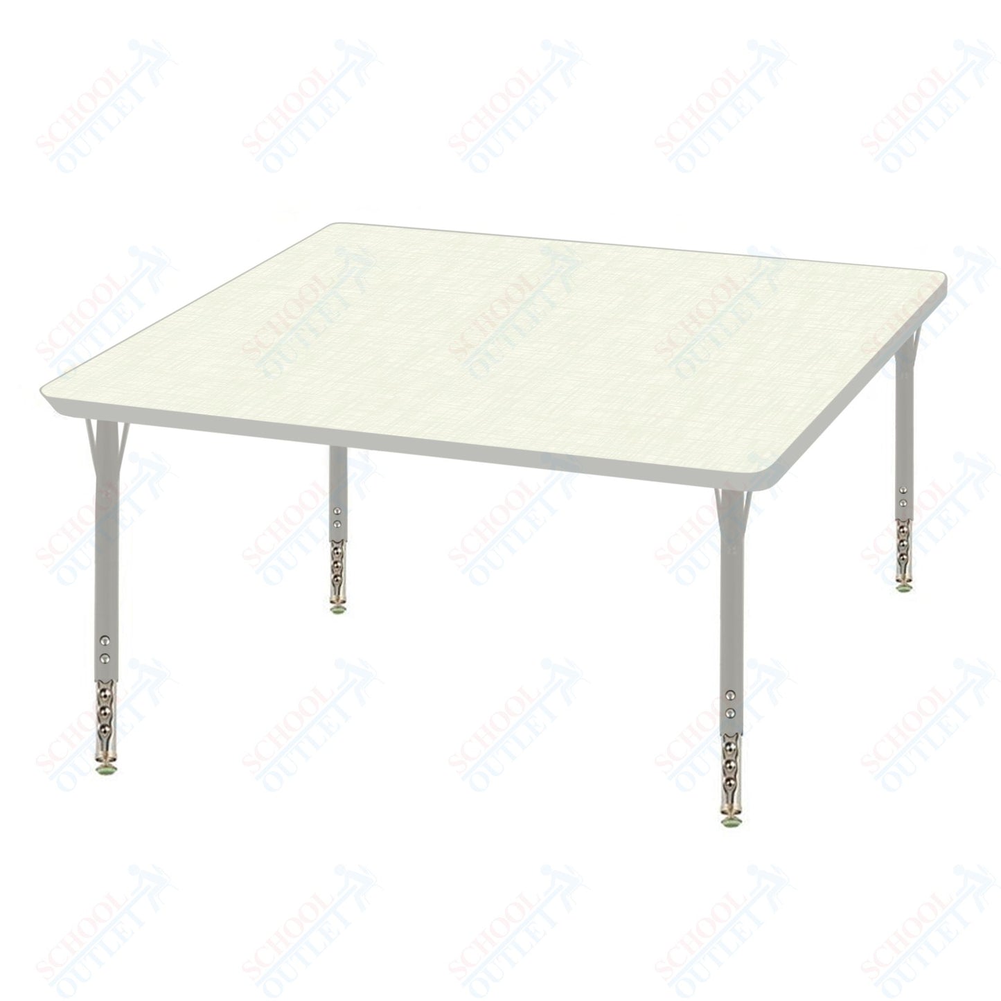 USA Capitol 36" Square Activity Table Adjustable Height 23"-31" (36SQSE)