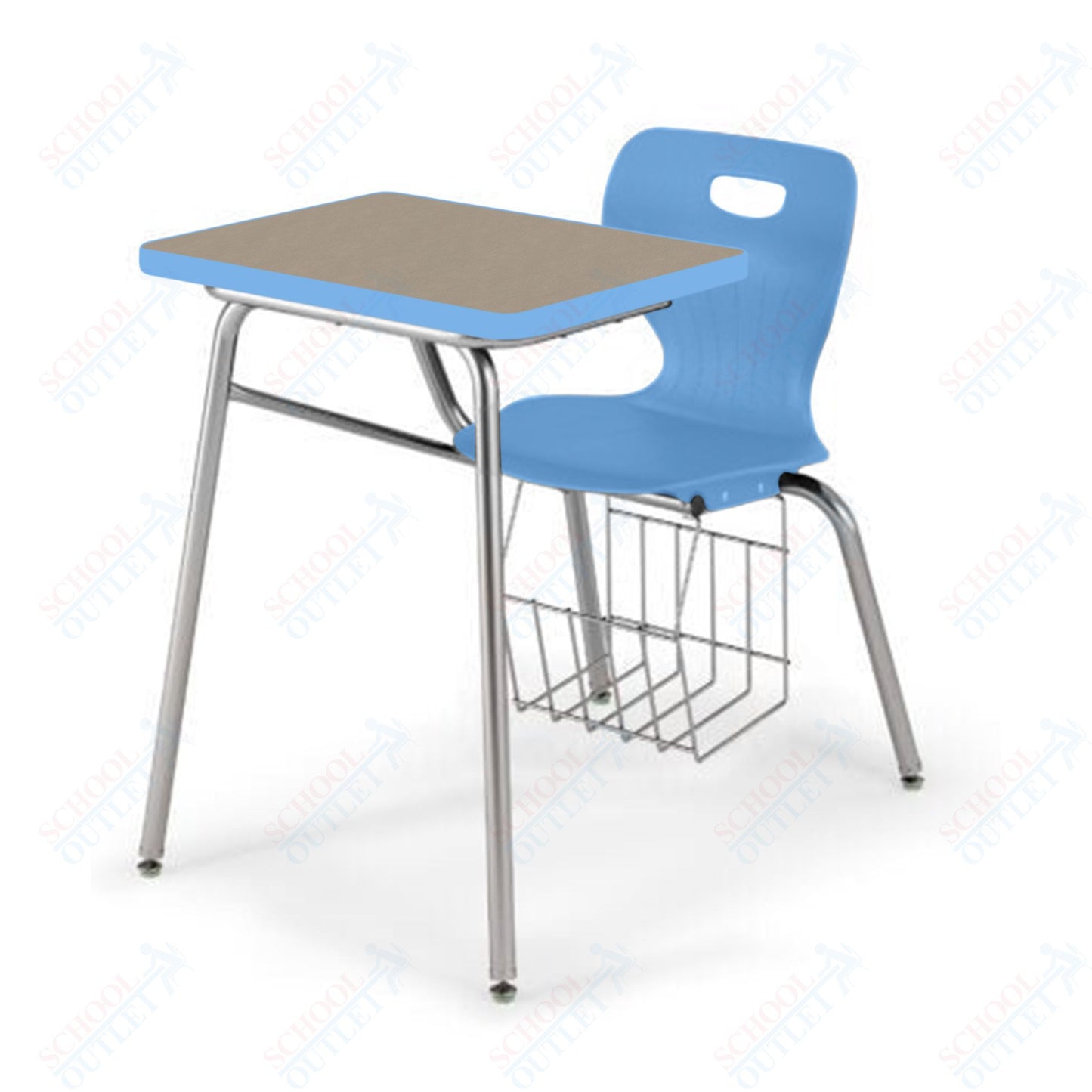 USA Capitol Euroflex 16" Combination Desk with Book Basket (3916)