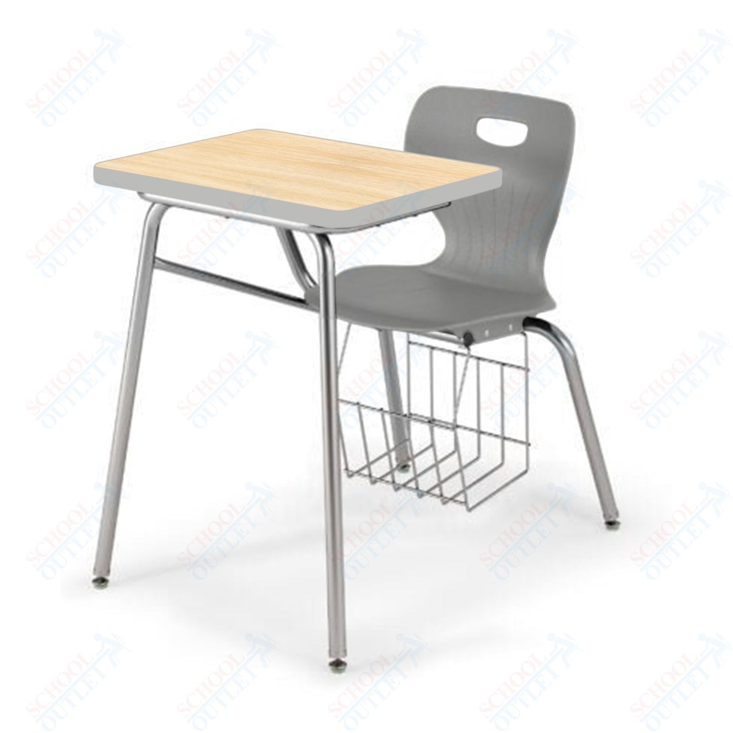 USA Capitol Euroflex 16" Combination Desk with Book Basket (3916)