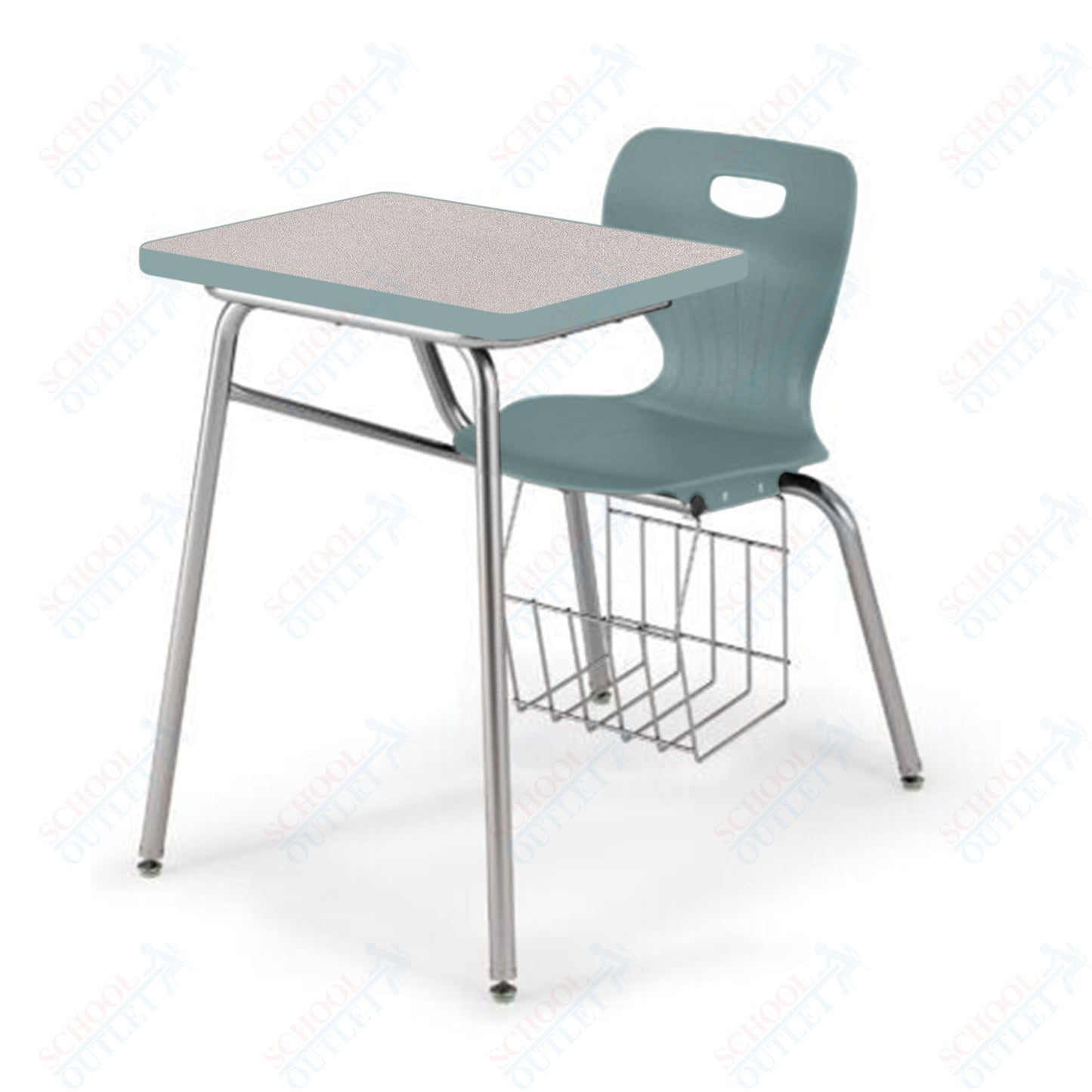 USA Capitol Euroflex 18" Combination Desk with Book Basket (3918)