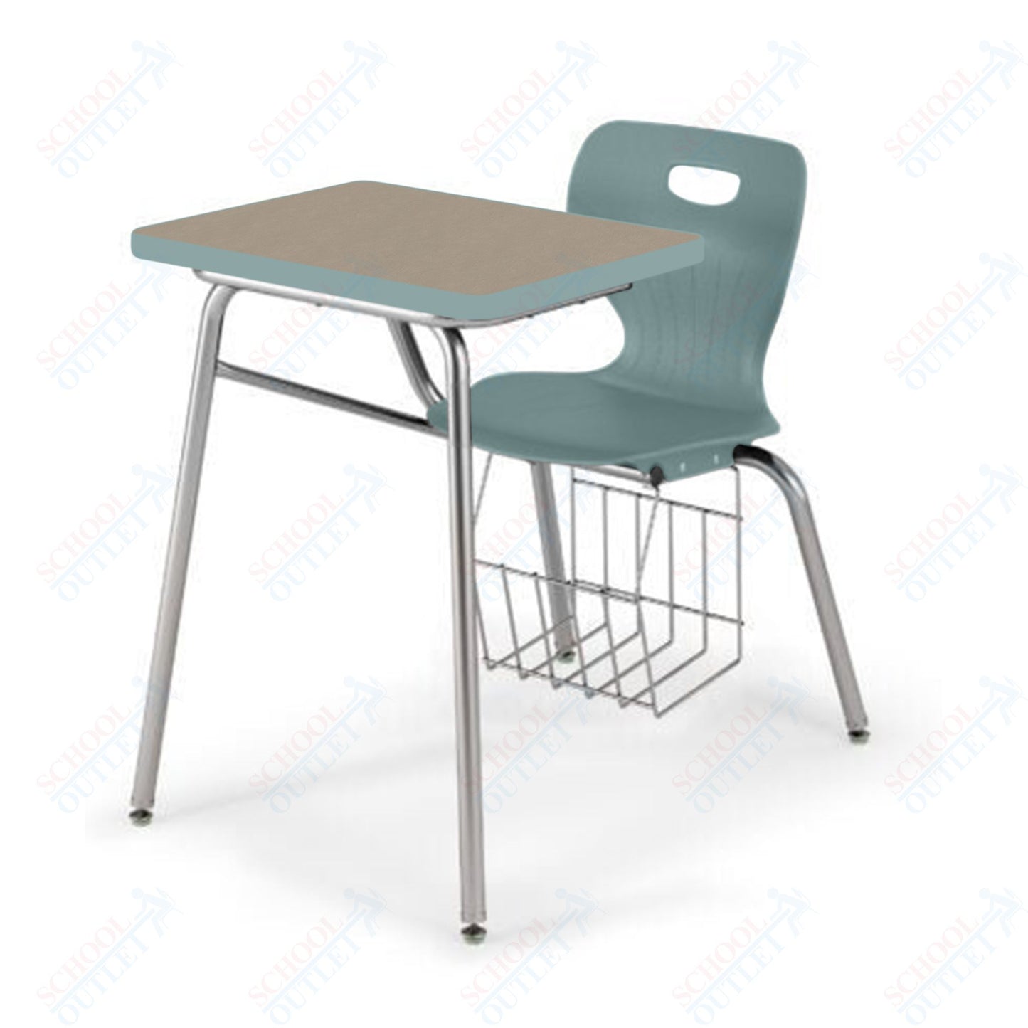 USA Capitol Euroflex 18" Combination Desk with Book Basket (3918)