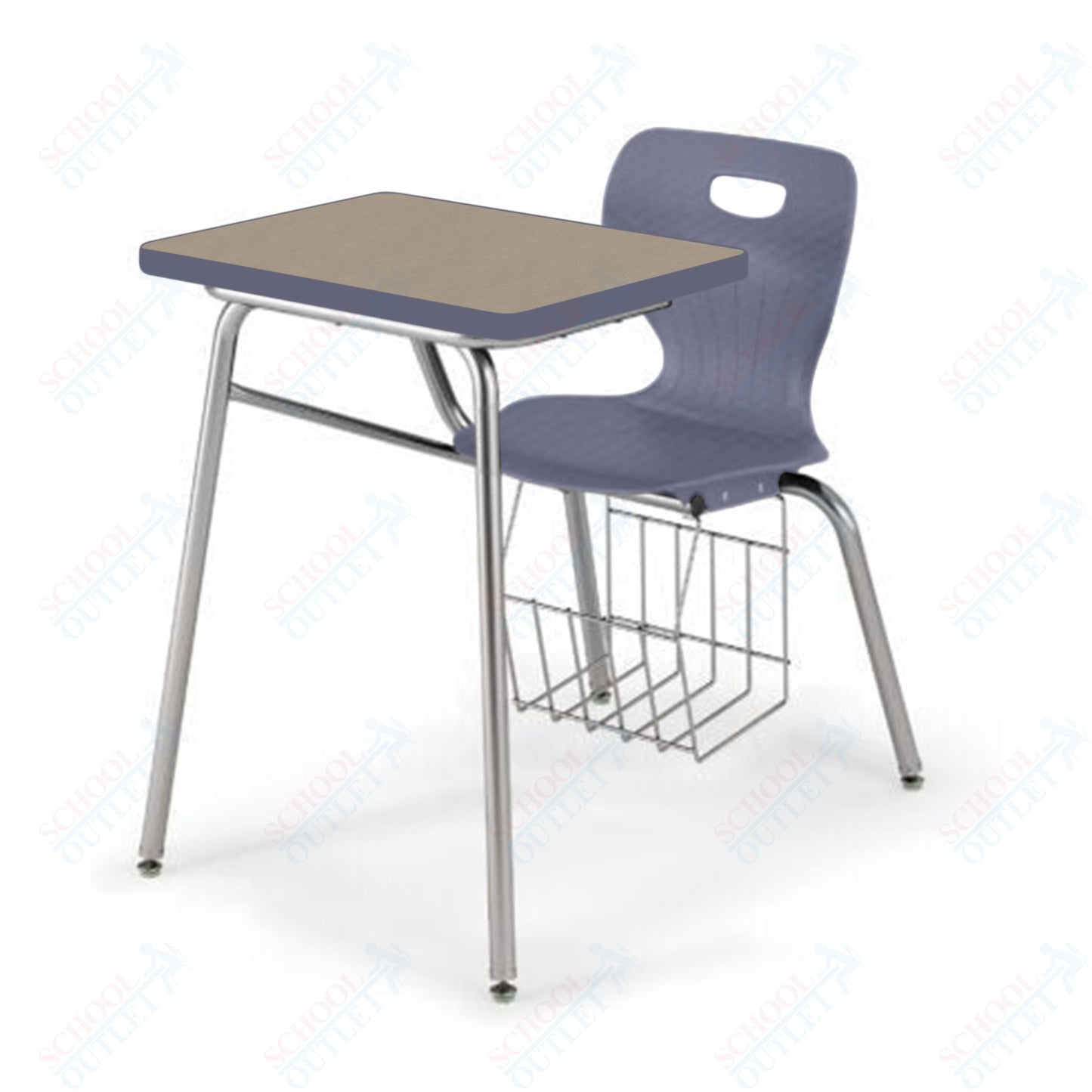 USA Capitol Euroflex 18" Combination Desk with Book Basket (3918)